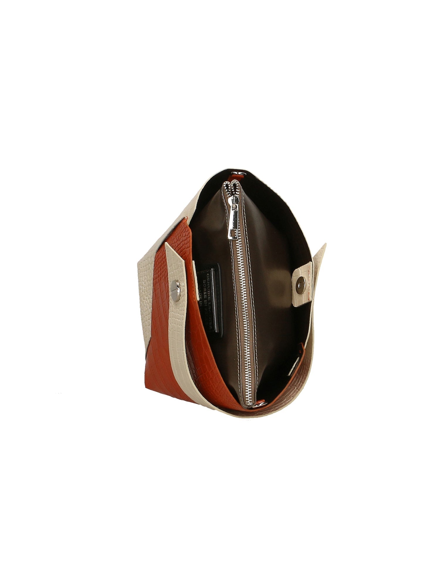 Ombretta Borsa a mano da donna Vera pelle 00643-C37+C35 BEIGE+ARANCIONE Chiara Ferretti