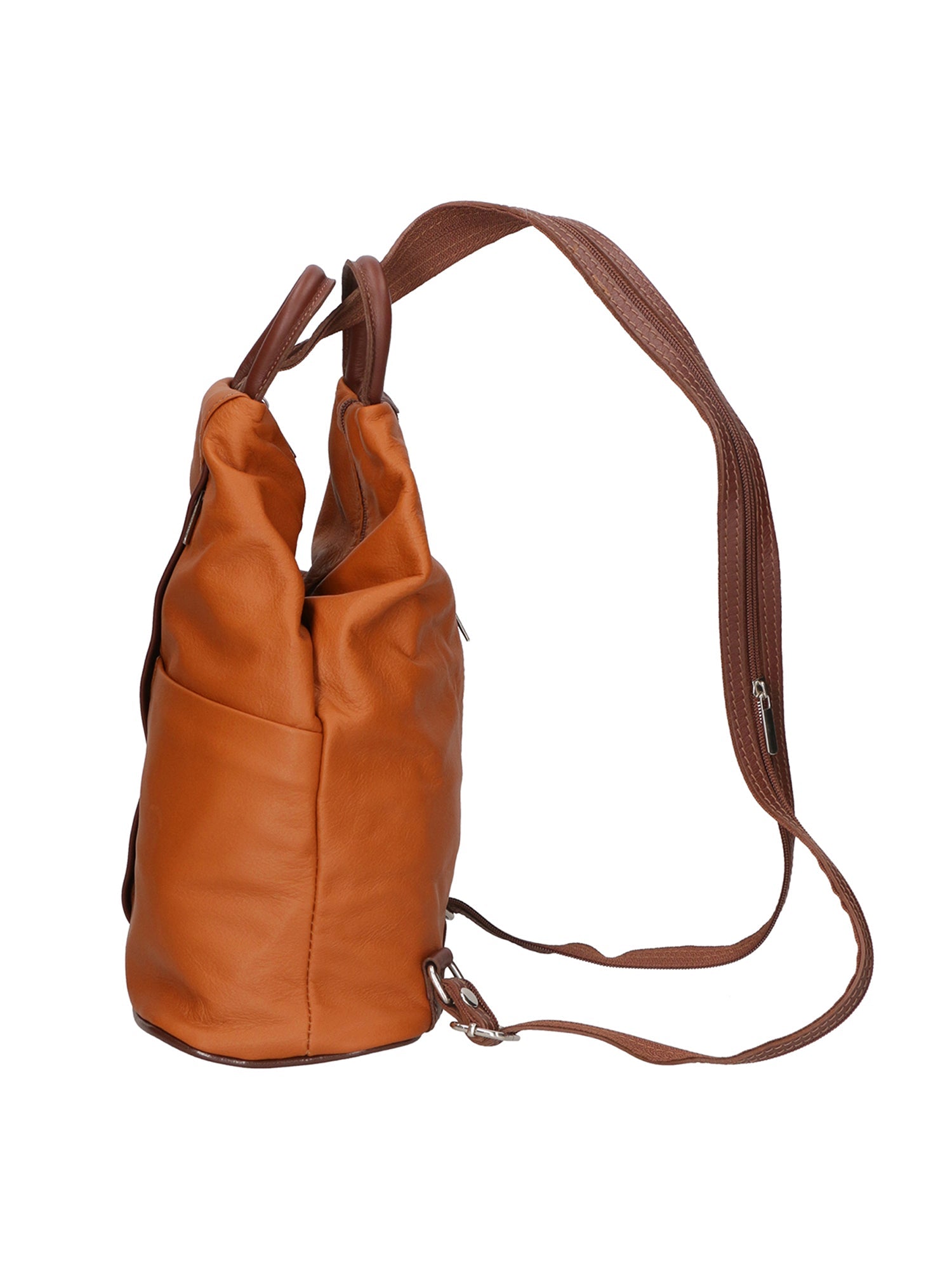 Erika Zaino da donna in vera pelle Casual 80072-CUOIO-MARRONE Chiara Ferretti