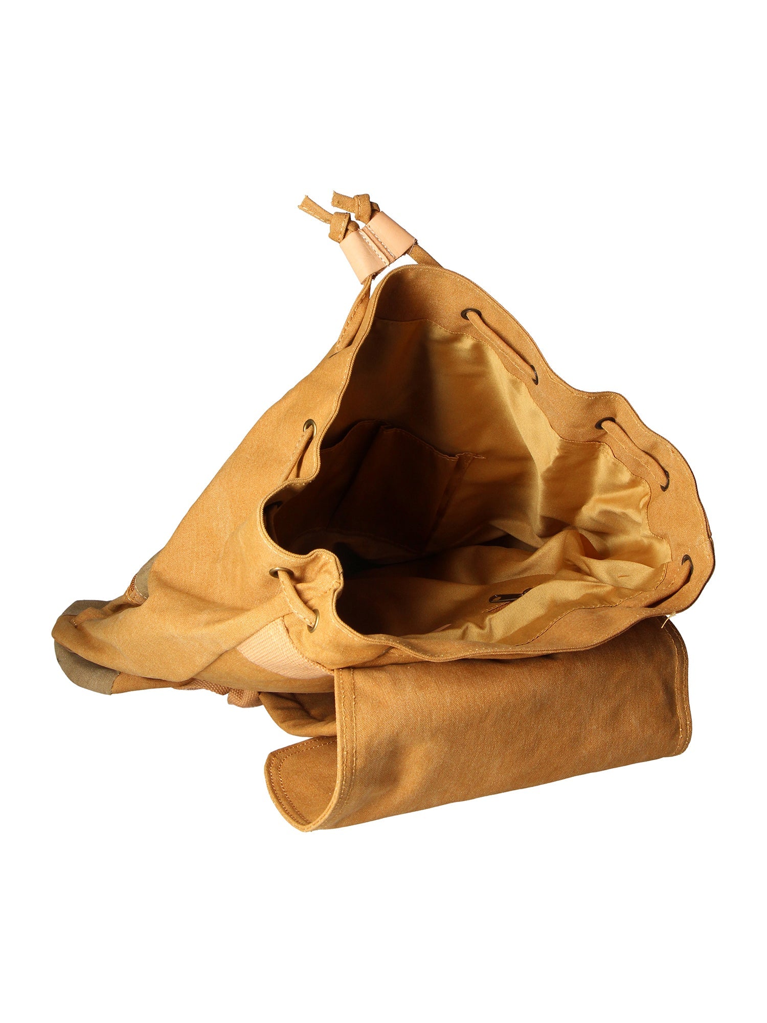 Mavi’ ZG3013-CUOIO COGNAC Zaino unisex in canvas e vera pelle Chiara Ferretti