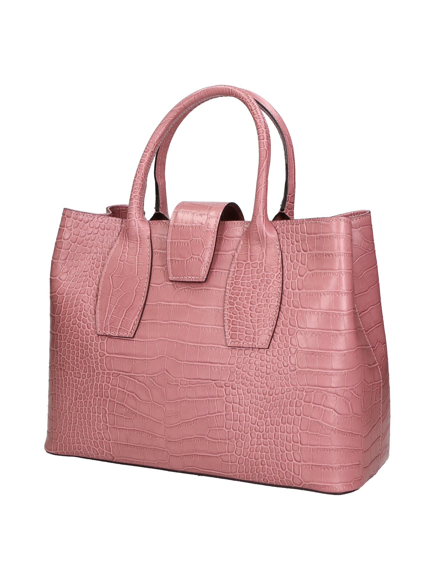 Letizia Borsa a mano da donna Pelle stampata croco 06542-ROSA ANTICO Chiara Ferretti