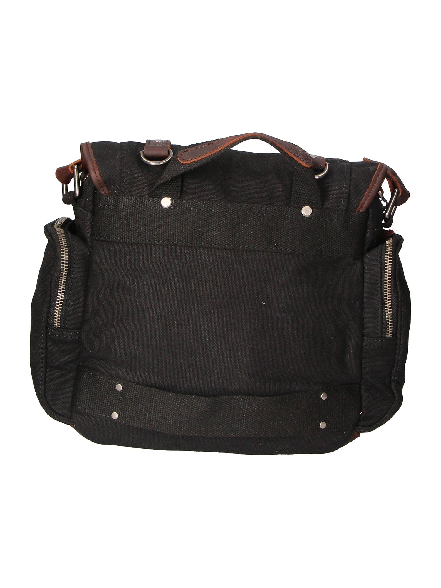 Mia Borsa a tracolla unisex Canvas e vera pelle ZG3003-NERO BLACK Chiara Ferretti