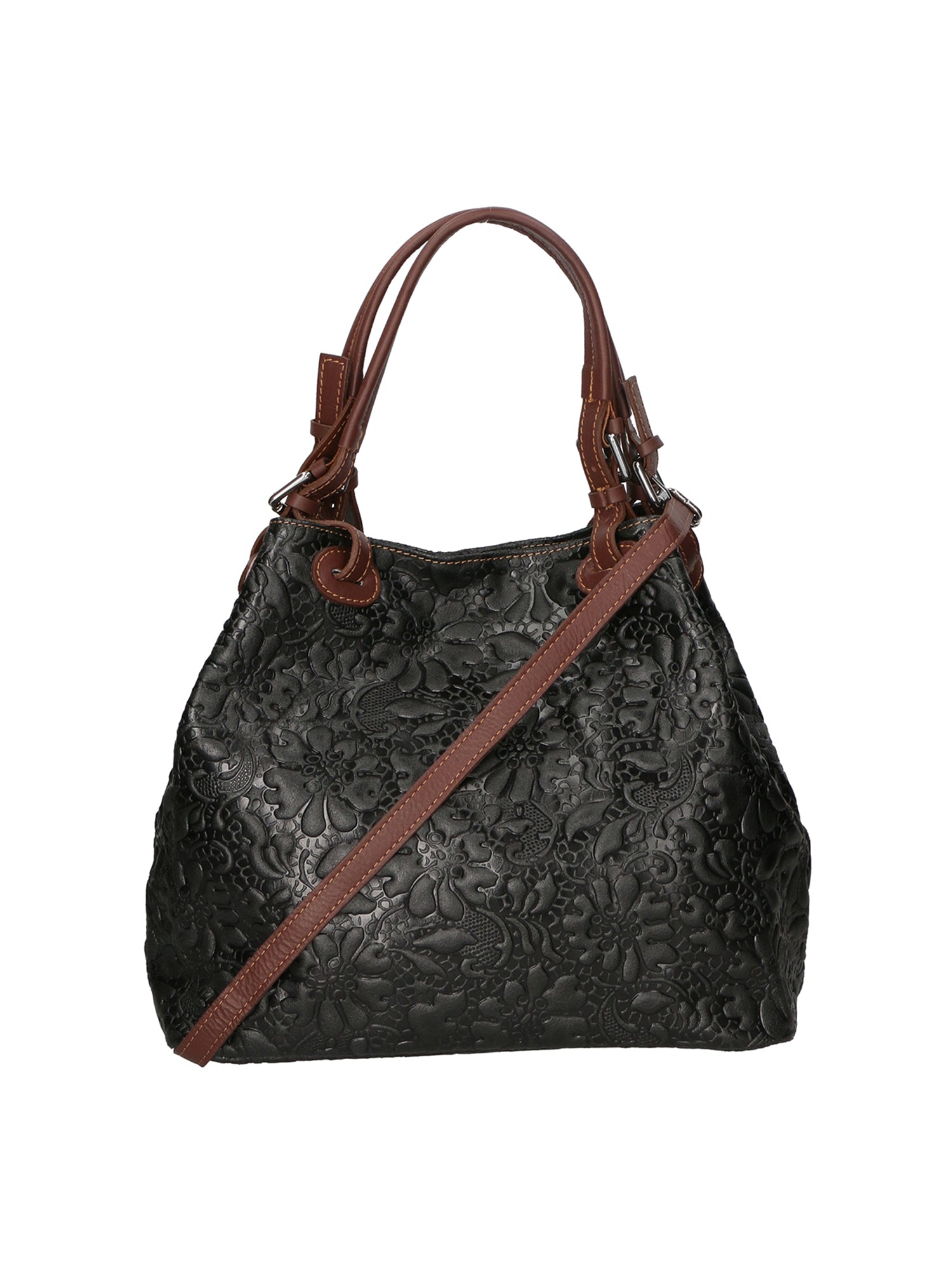 Elenia Borsa a mano da donna Vera pelle 80049-019 NERO Chiara Ferretti