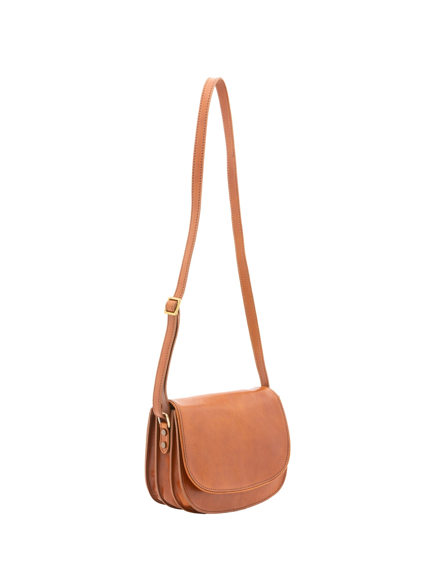 Borsa a tracolla da donna 100% vera pelle 4582-MIELE Alessia Firenze
