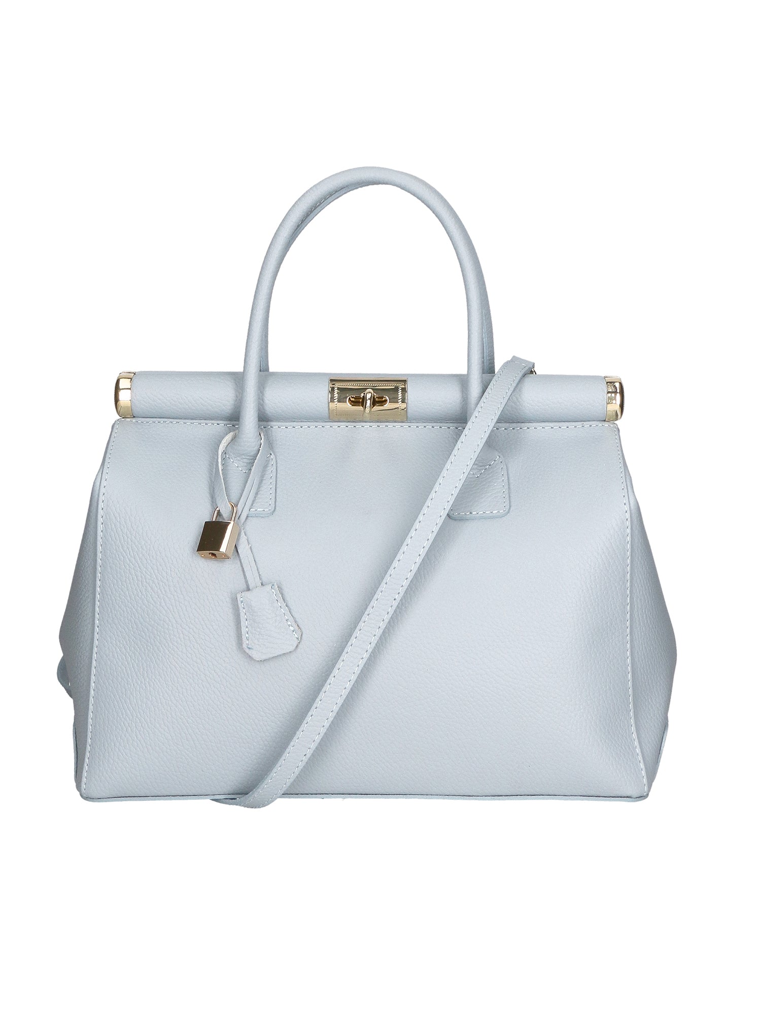 Aleria Borsa a mano da donna Vera pelle 8005-D92 CELESTE Chiara Ferretti
