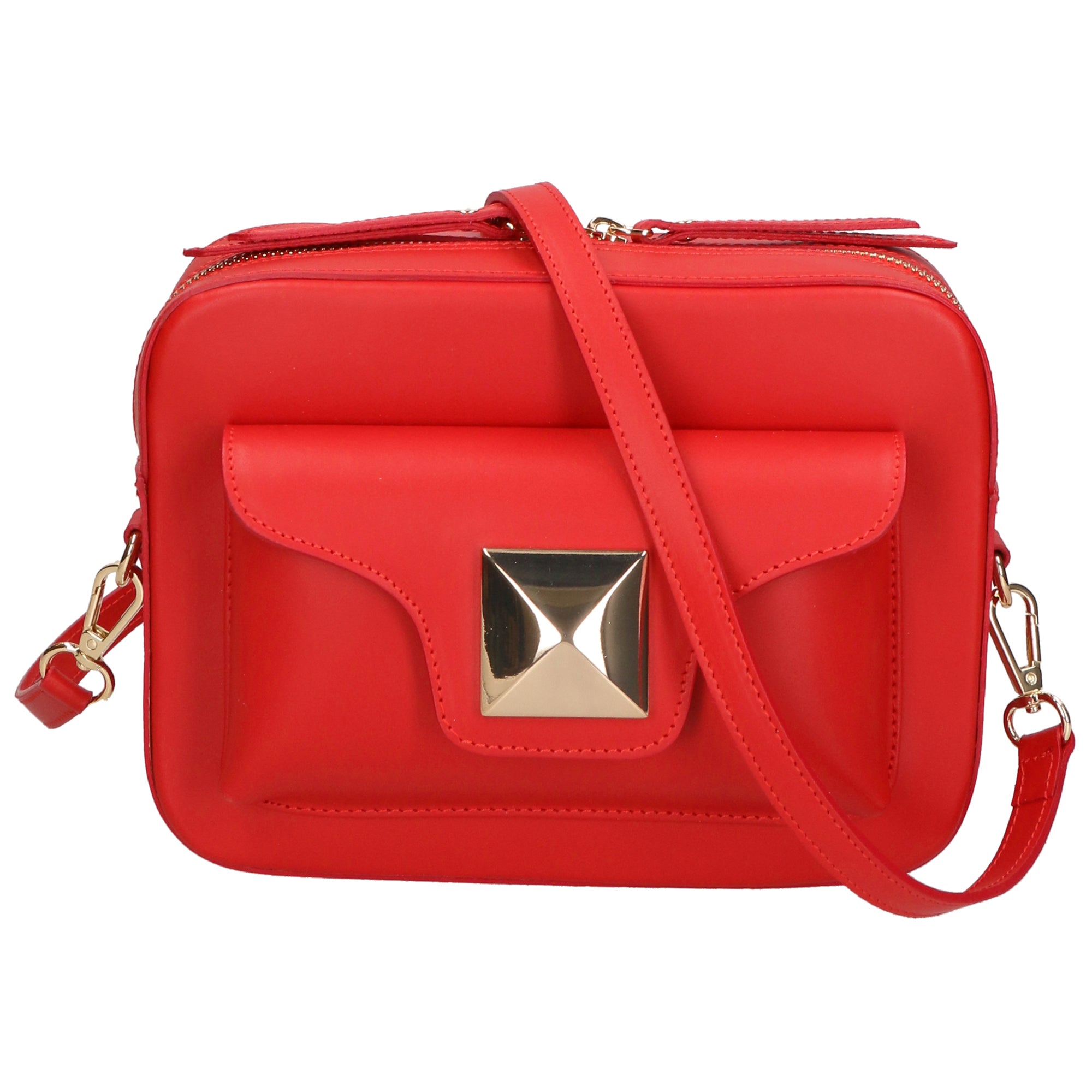 Ilenia Borsa a tracolla da donna 100% pelle 06013-L214 ROSSO Chiara Ferretti