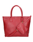 Sylvie Unisex-Handtasche aus echtem Leder, hergestellt in Italien, 34 x 30 x 9 cm