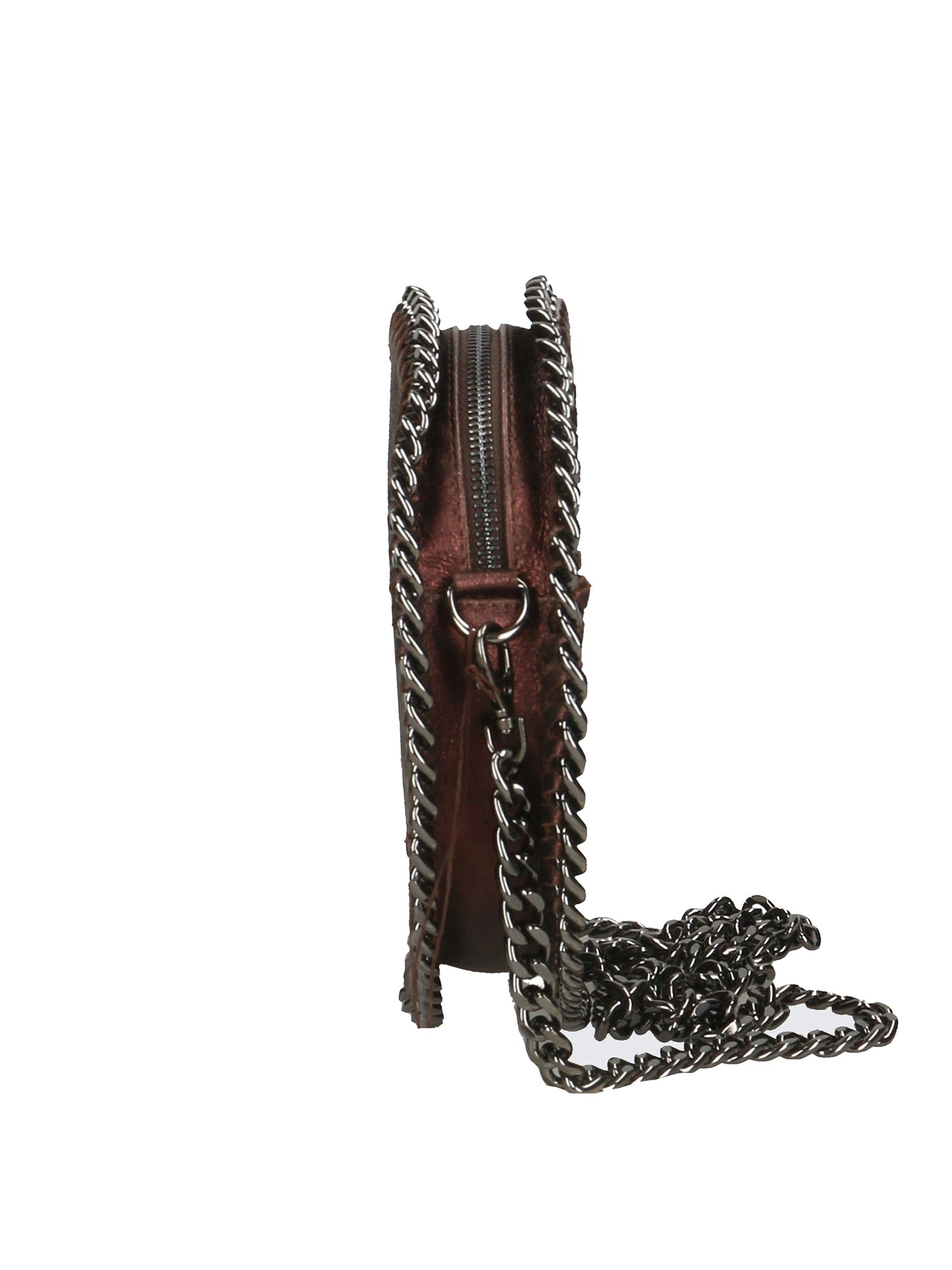 Nora Damen-Schultertasche aus echtem Leder, hergestellt in Italien, 22 x 22 x 5 cm