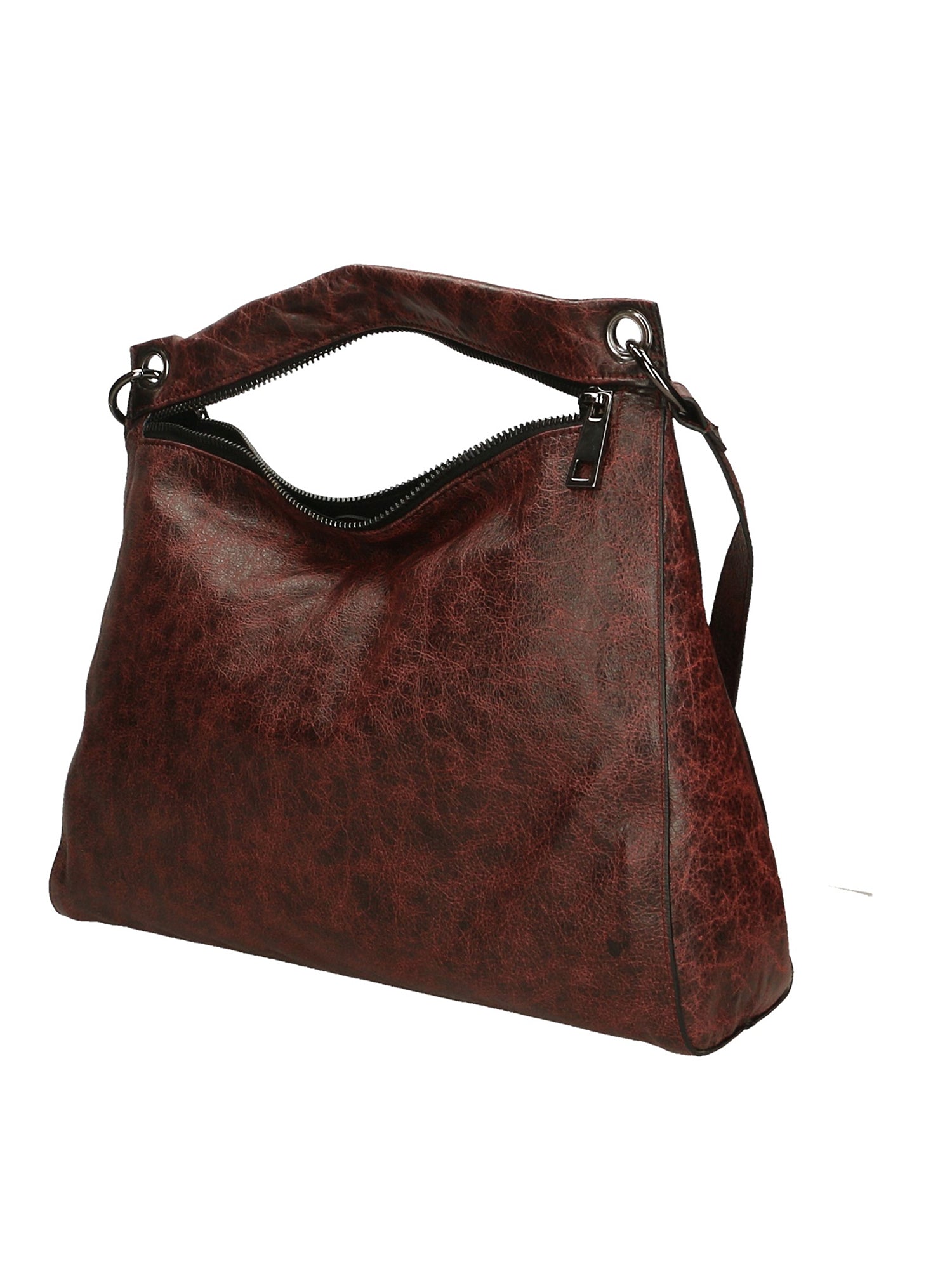 Ondina Borsa a spalla da donna Vera pelle 6569-BORDO BORDEUX Chiara Ferretti