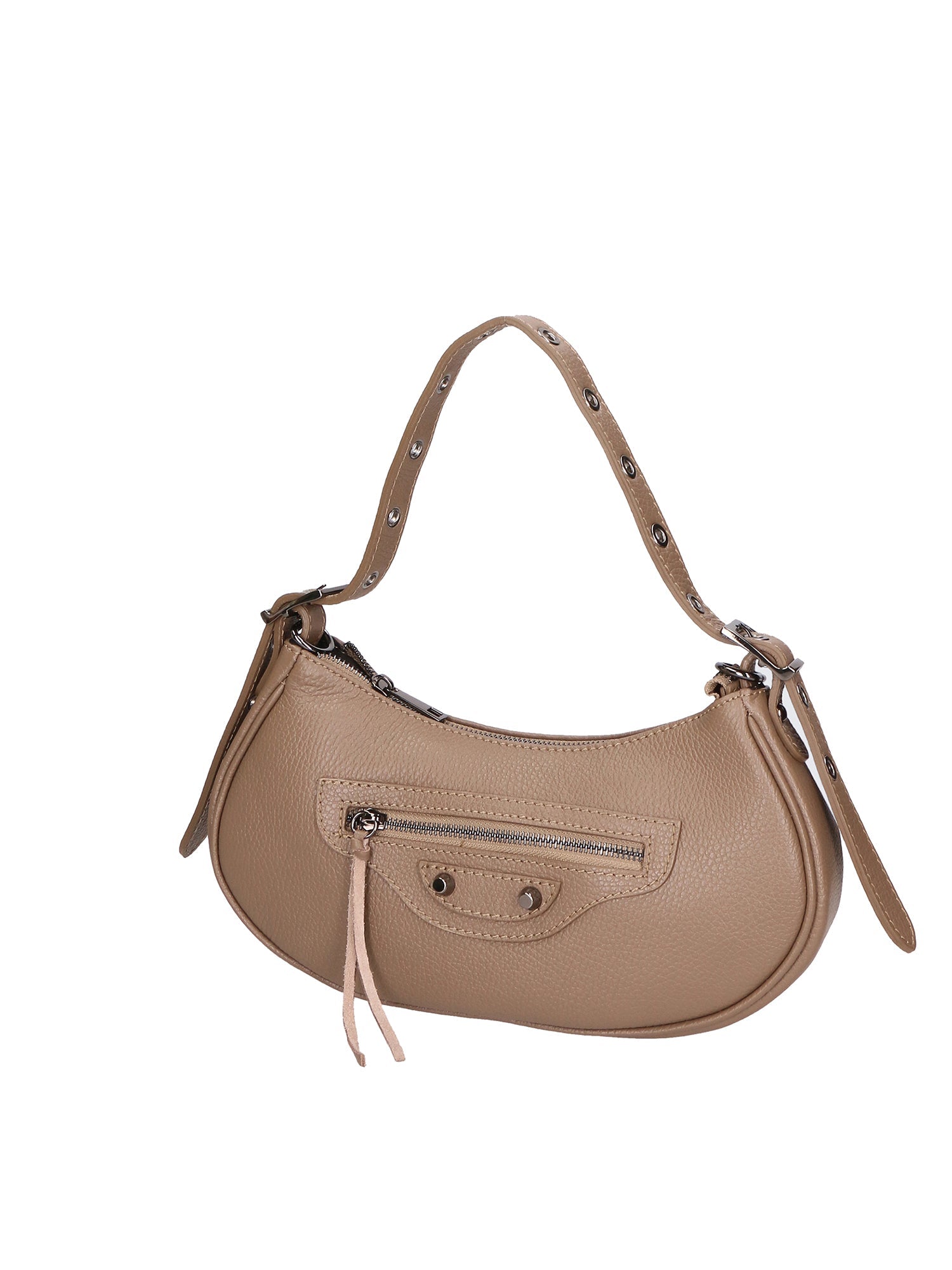 Loredana Borsa a spalla da donna Vera pelle 06548-TAUPE Chiara Ferretti