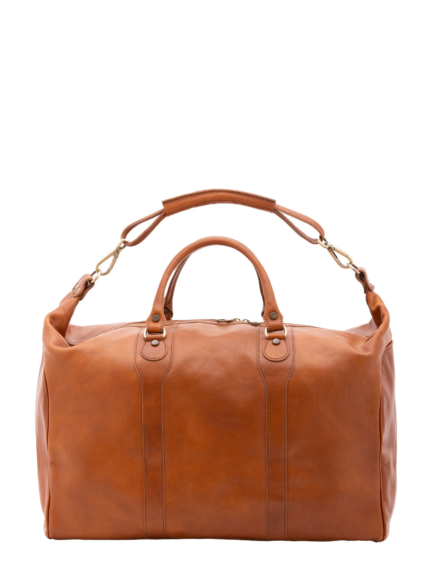 Borsa da viaggio unisex in vera pelle 100% cotone 4046-MIELE Alessia Firenze