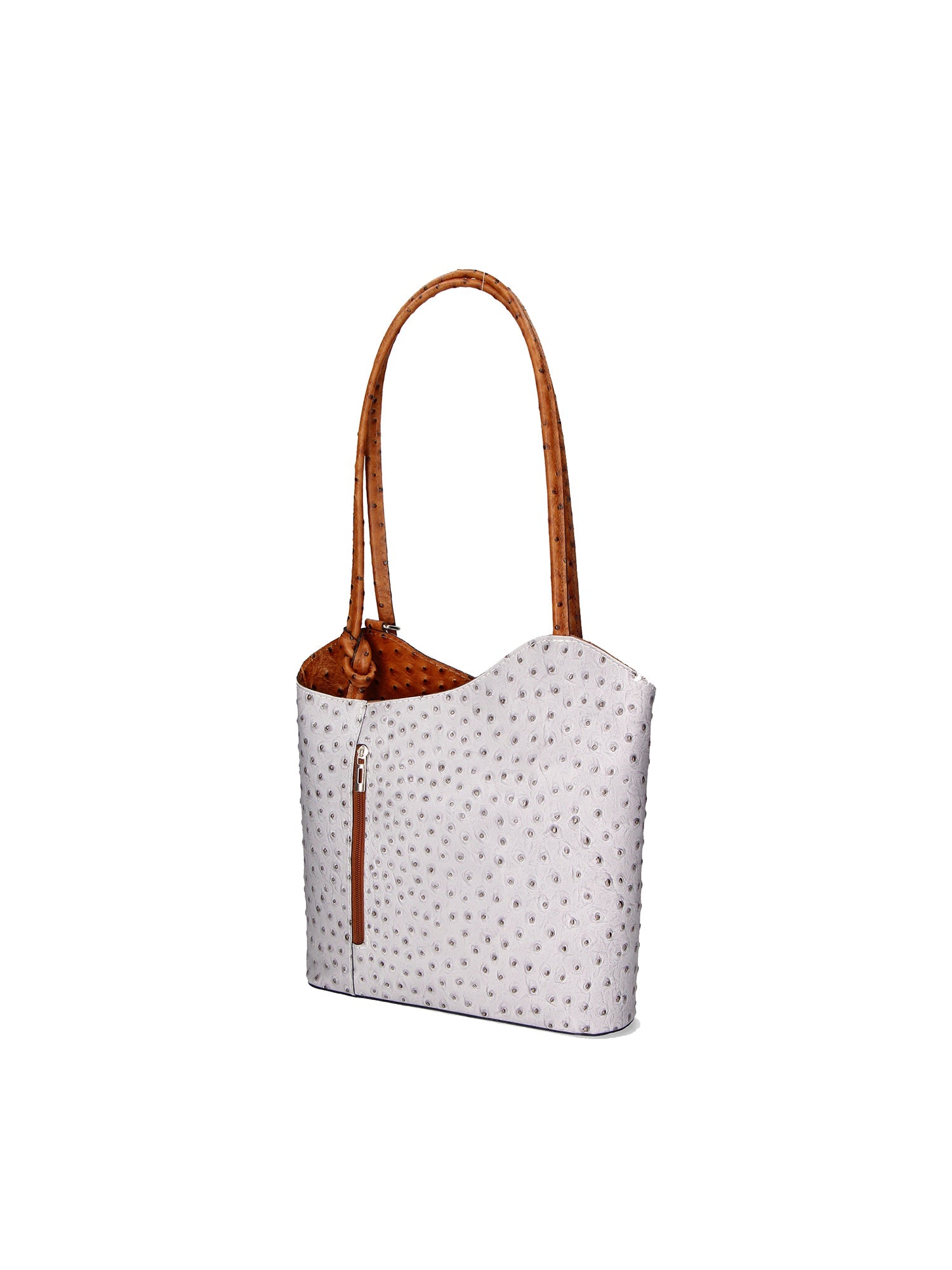 Chanel 3005-17 GRIGIO 06 CUOIO Zaino da donna in vera pelle Chiara Ferretti