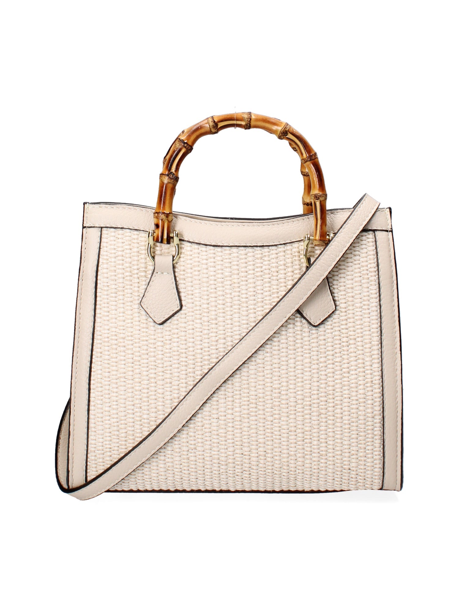 Aella Borsa a mano da donna Paglia e Vera Pelle 5097-148 BEIGE+D37 LATTE Chiara Ferretti