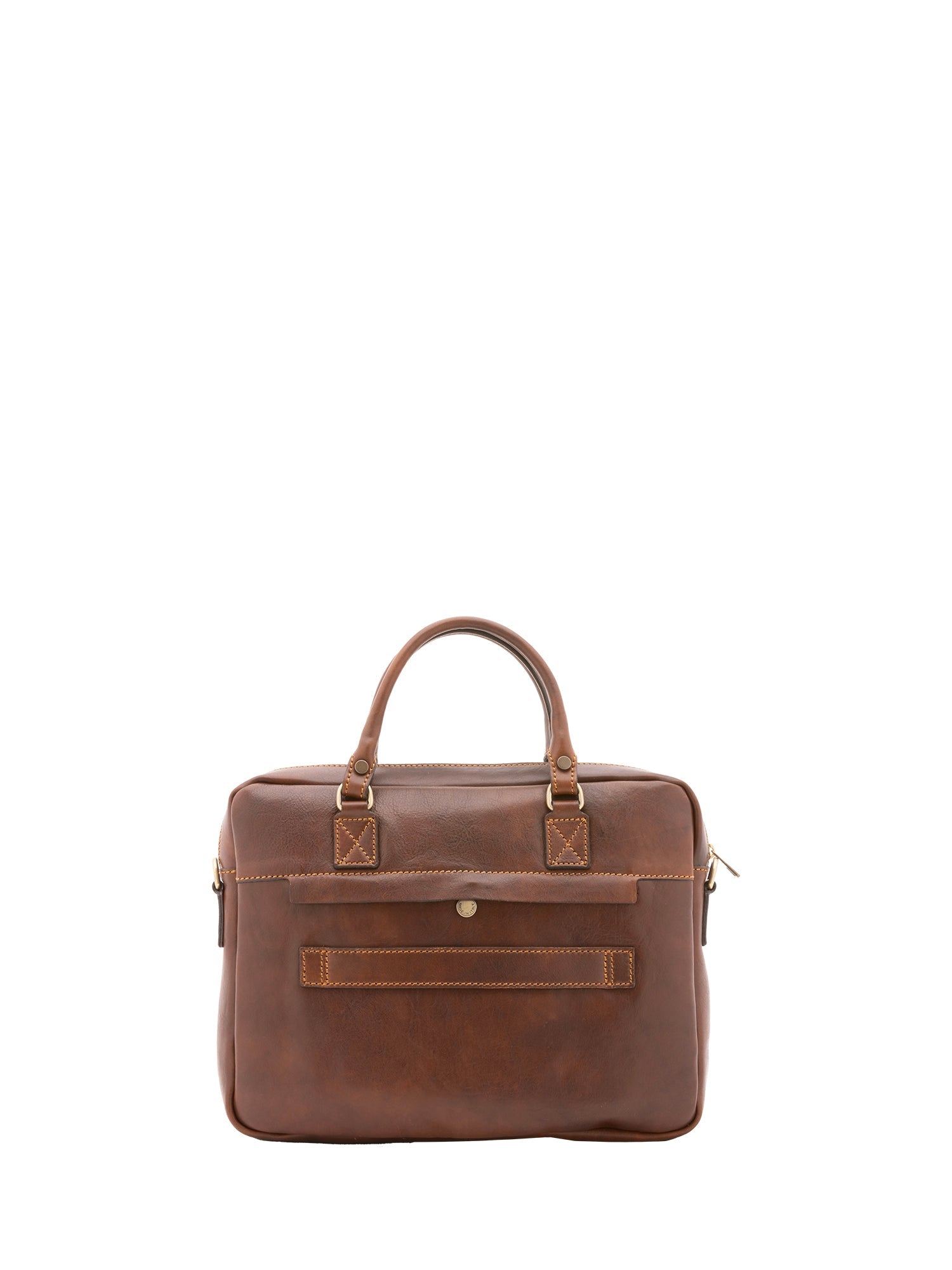 Borsa a mano unisex in vera pelle Made in Italy 4318-TESTA DI MORO Alessia Firenze