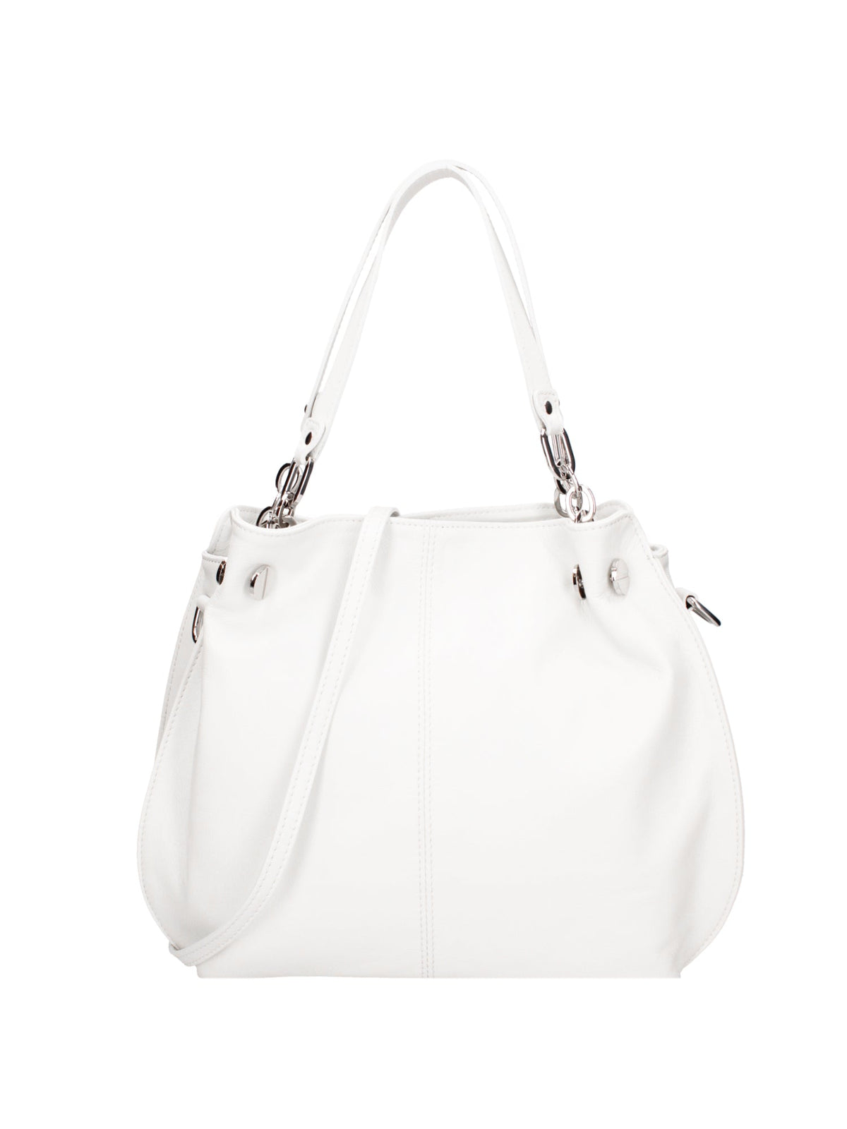 Ereba Borsa a mano da donna Made in Italy 100% pelle 3305-S01 BIANCO Chiara Ferretti