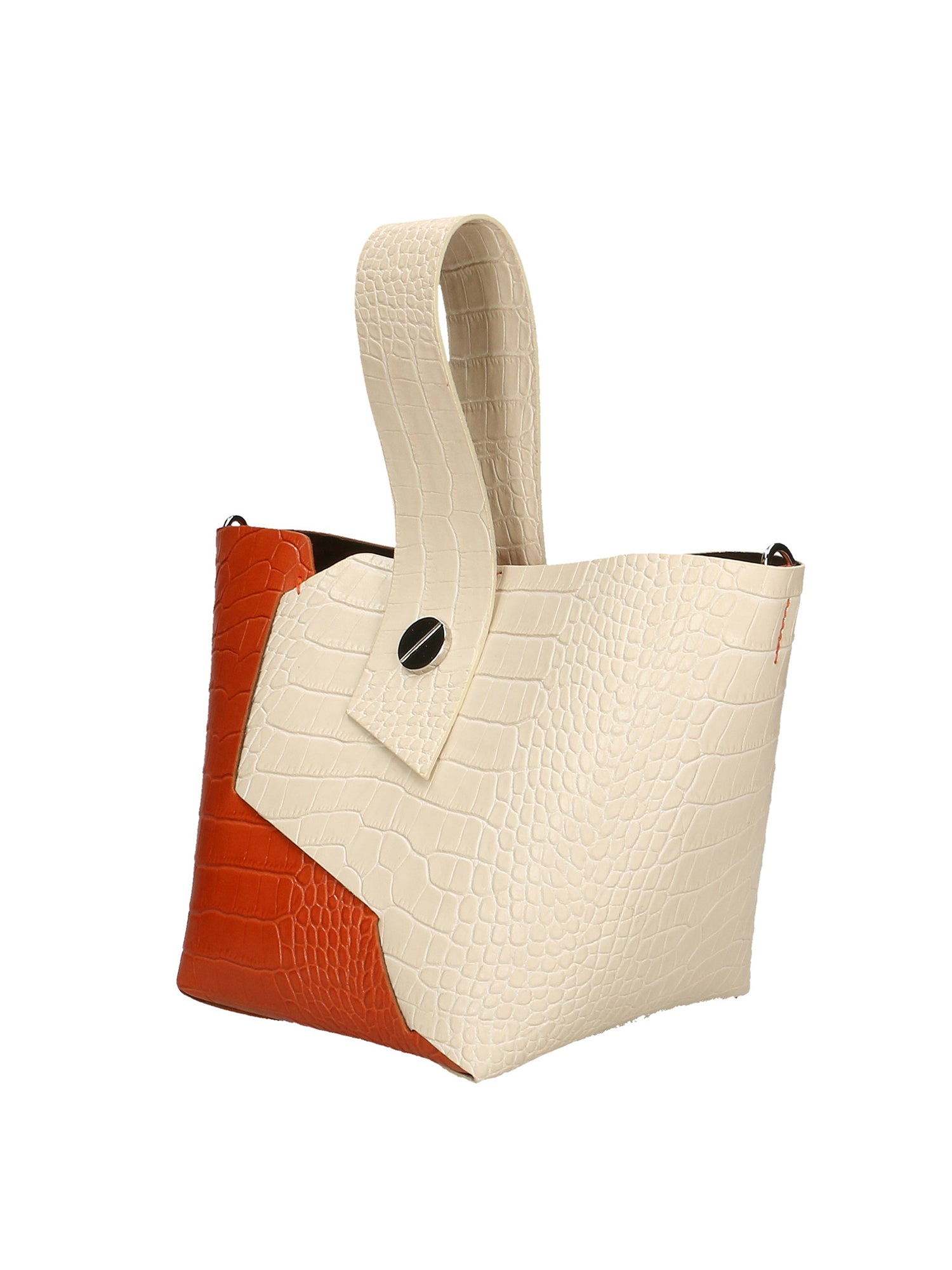 Ombretta Borsa a mano da donna Vera pelle 00643-C37+C35 BEIGE+ARANCIONE Chiara Ferretti