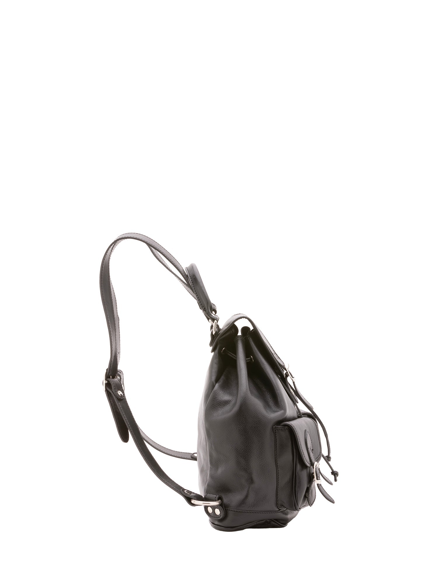 Zaino in vera pelle unisex Made in Italy 4030-NERO Alessia Firenze