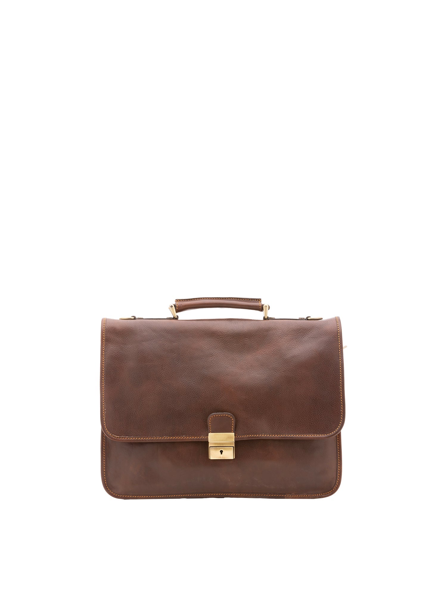 Borsa a mano unisex in vera pelle Made in Italy 4017-TESTA DI MORO Alessia Firenze
