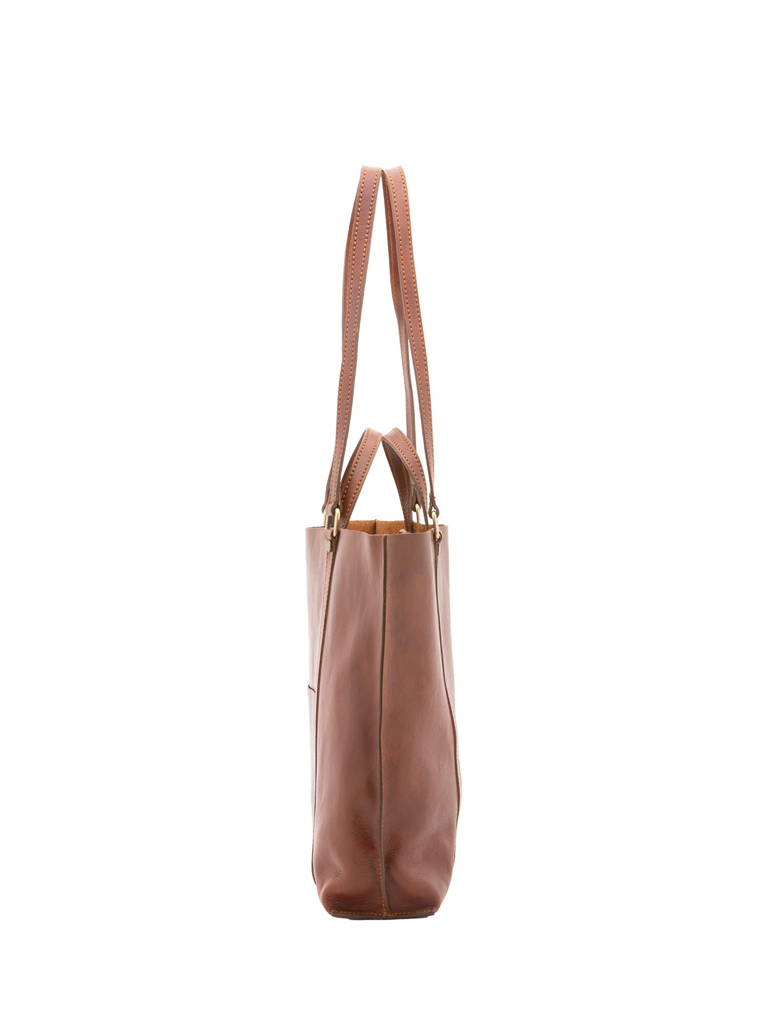 Borsa a spalla unisex in vera pelle Made in Italy 4610-MARRONE Alessia Firenze