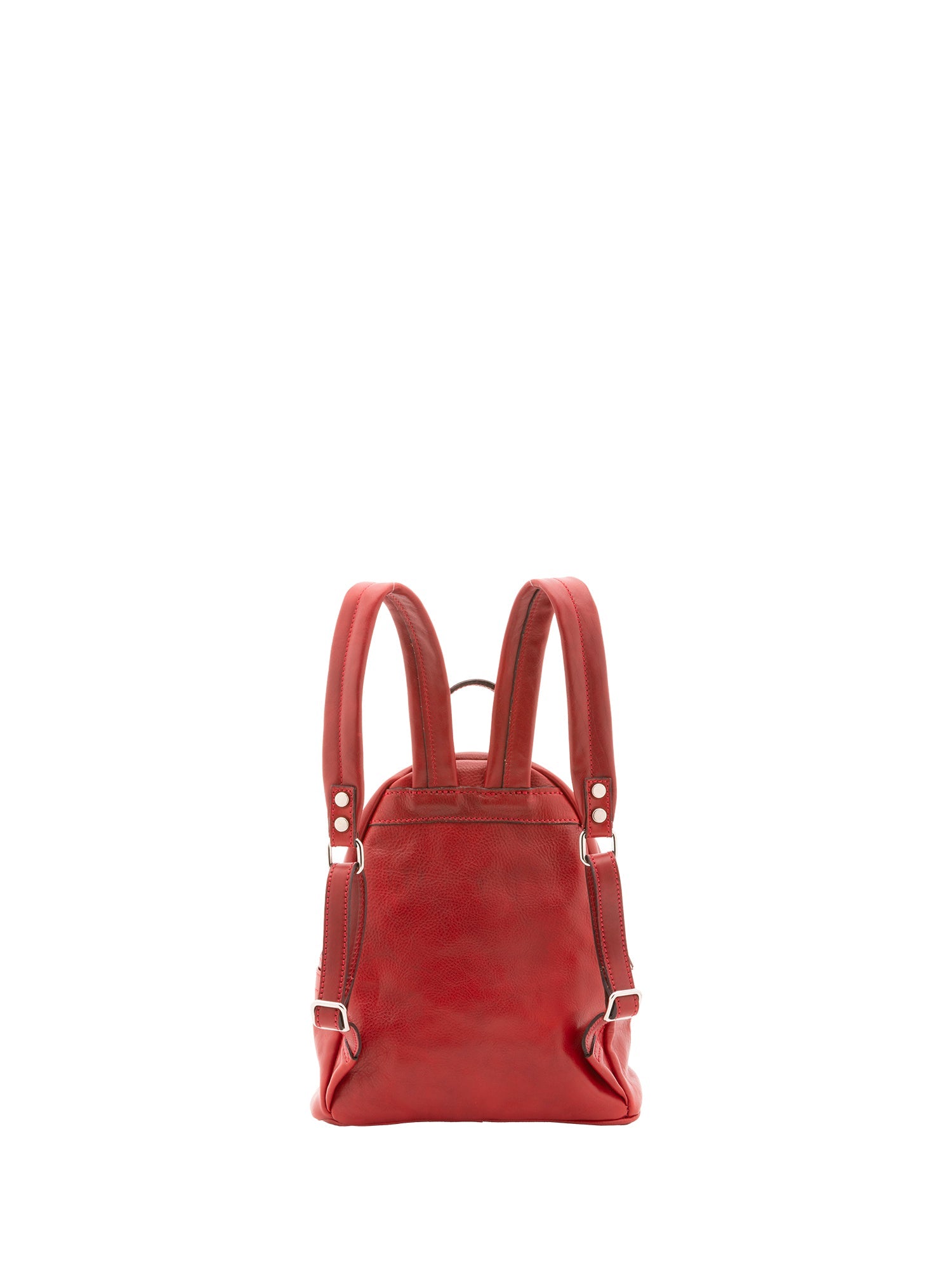 Zaino unisex in vera pelle 100% cotone 4460-ROSSO Alessia Firenze
