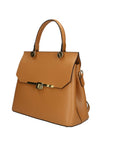 Borsa a mano da donna 100% vera pelle 7708-L128 CUOIO Chiara Ferretti