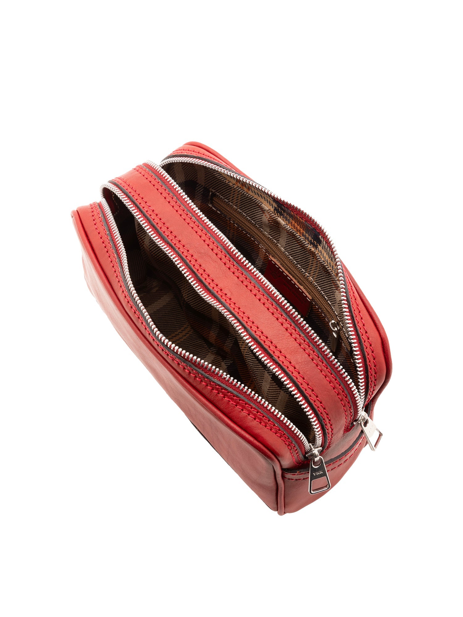 Pochette unisex in vera pelle Made in Italy 4401-ROSSO Alessia Firenze