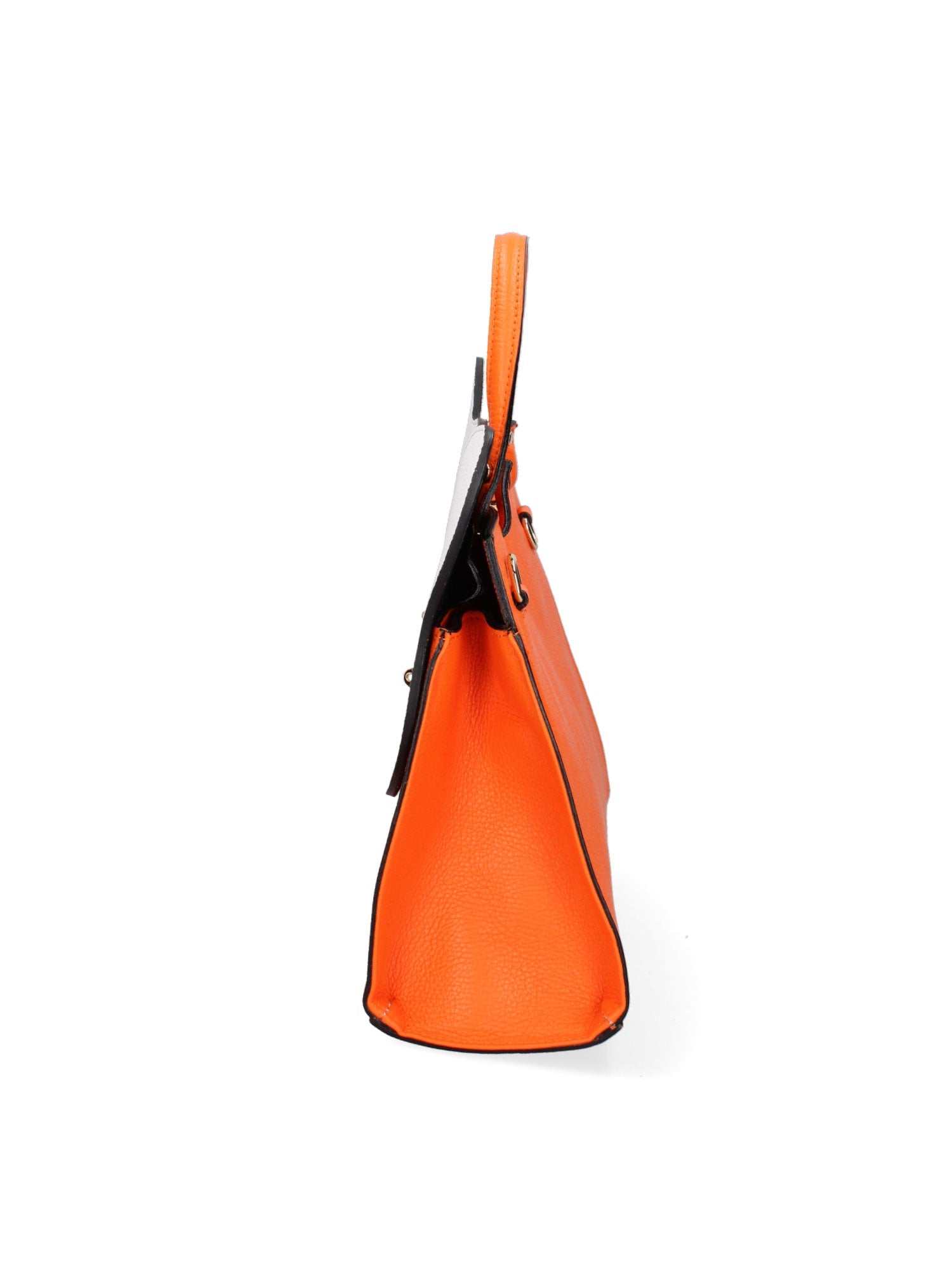Arancia Borsa a mano da donna 100% pelle 8969-ARANCIO+BIANCO Chiara Ferretti