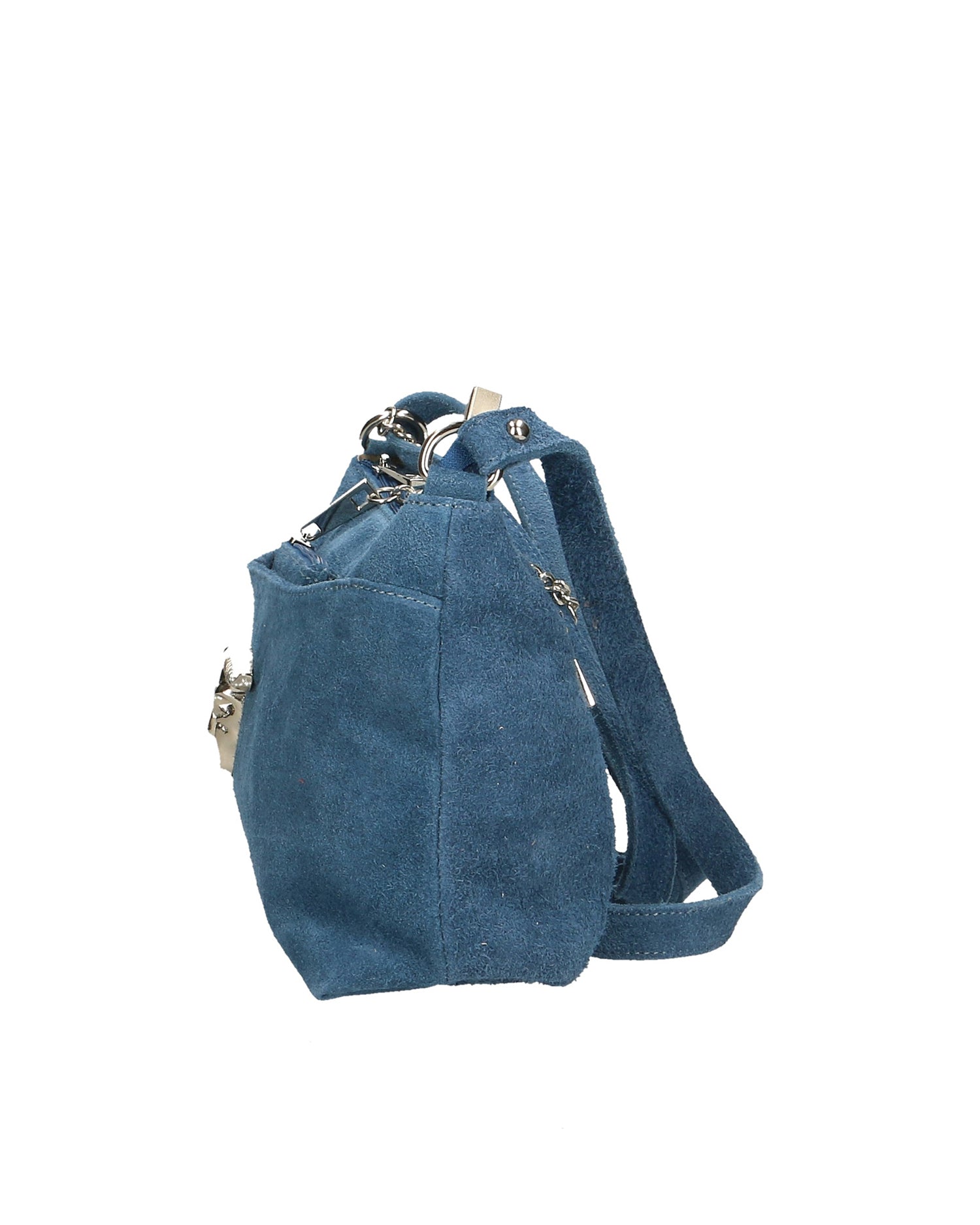 Embera Elite Borsa a tracolla donna Vera pelle scamosciata 8650-BLU Chiara Ferretti