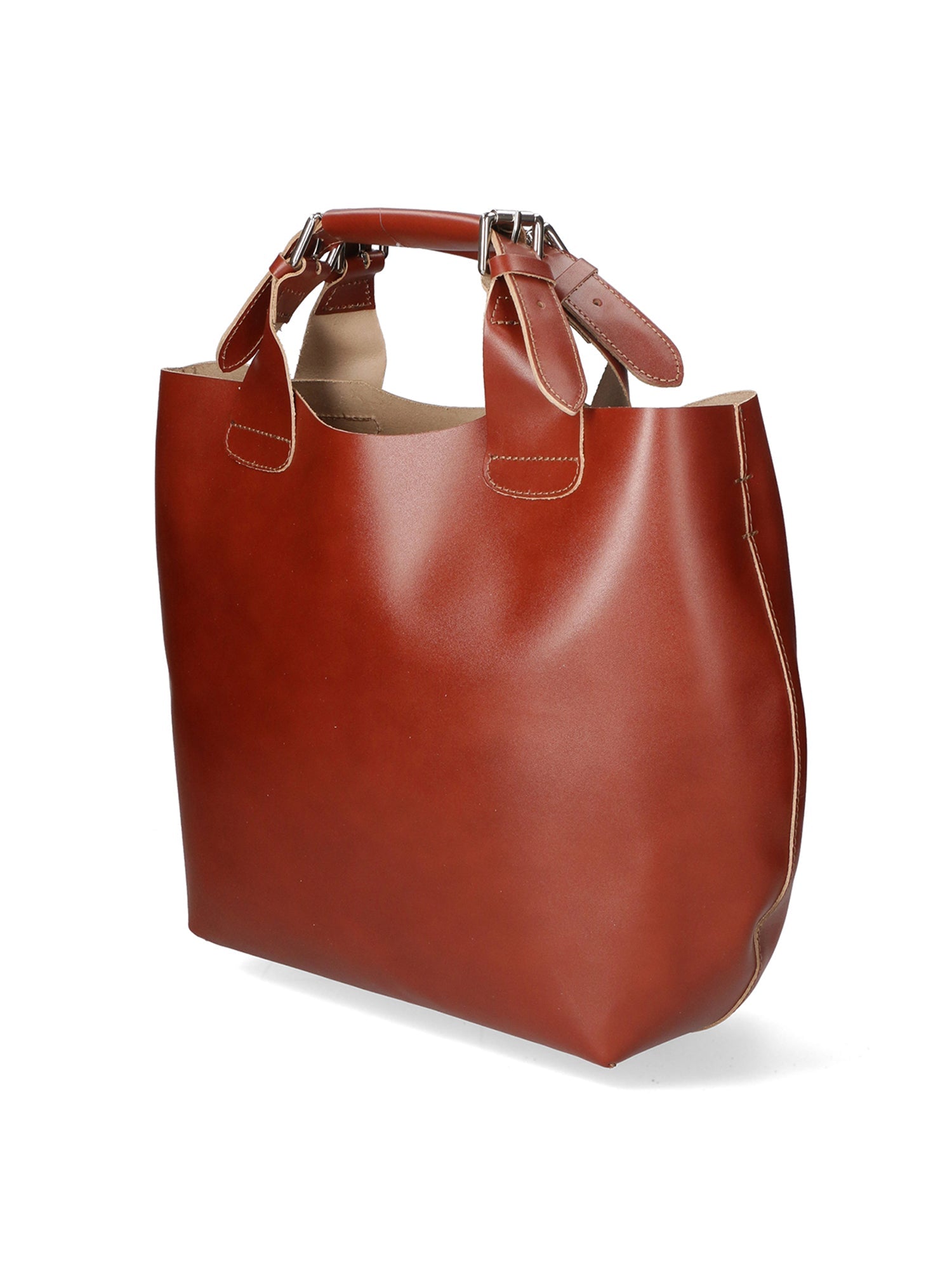 Ester Borsa a mano da donna 100% pelle 9007-MARRONE Chiara Ferretti
