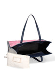 Taormina Borsa a spalla da donna Tela + Vera Pelle 5370-7-L318 BLU NAVY Chiara Ferretti