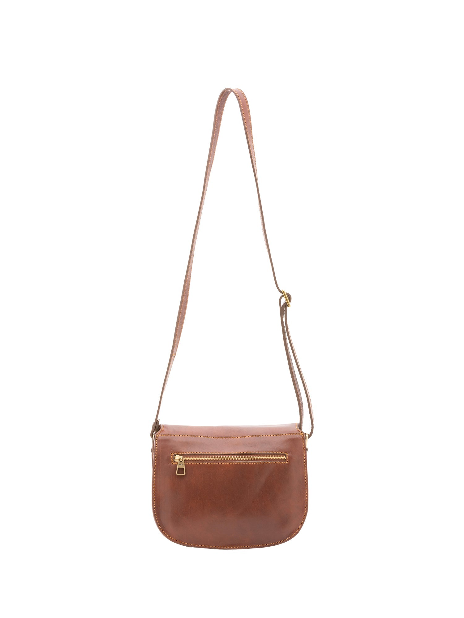 Borsa a tracolla da donna 100% vera pelle 4582-MARRONE Alessia Firenze