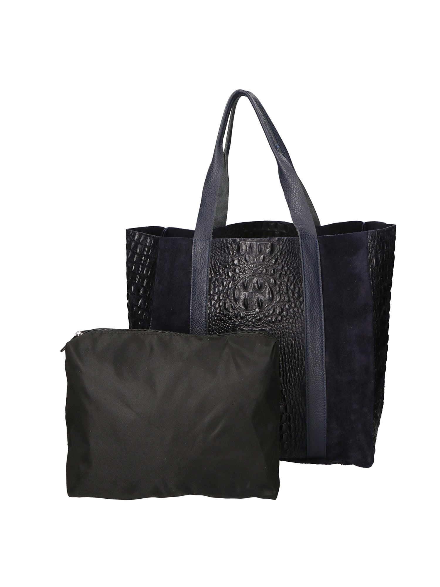 Edith Borsa Shopper da donna Vera pelle 80043-012 BLU JEANS Chiara Ferretti