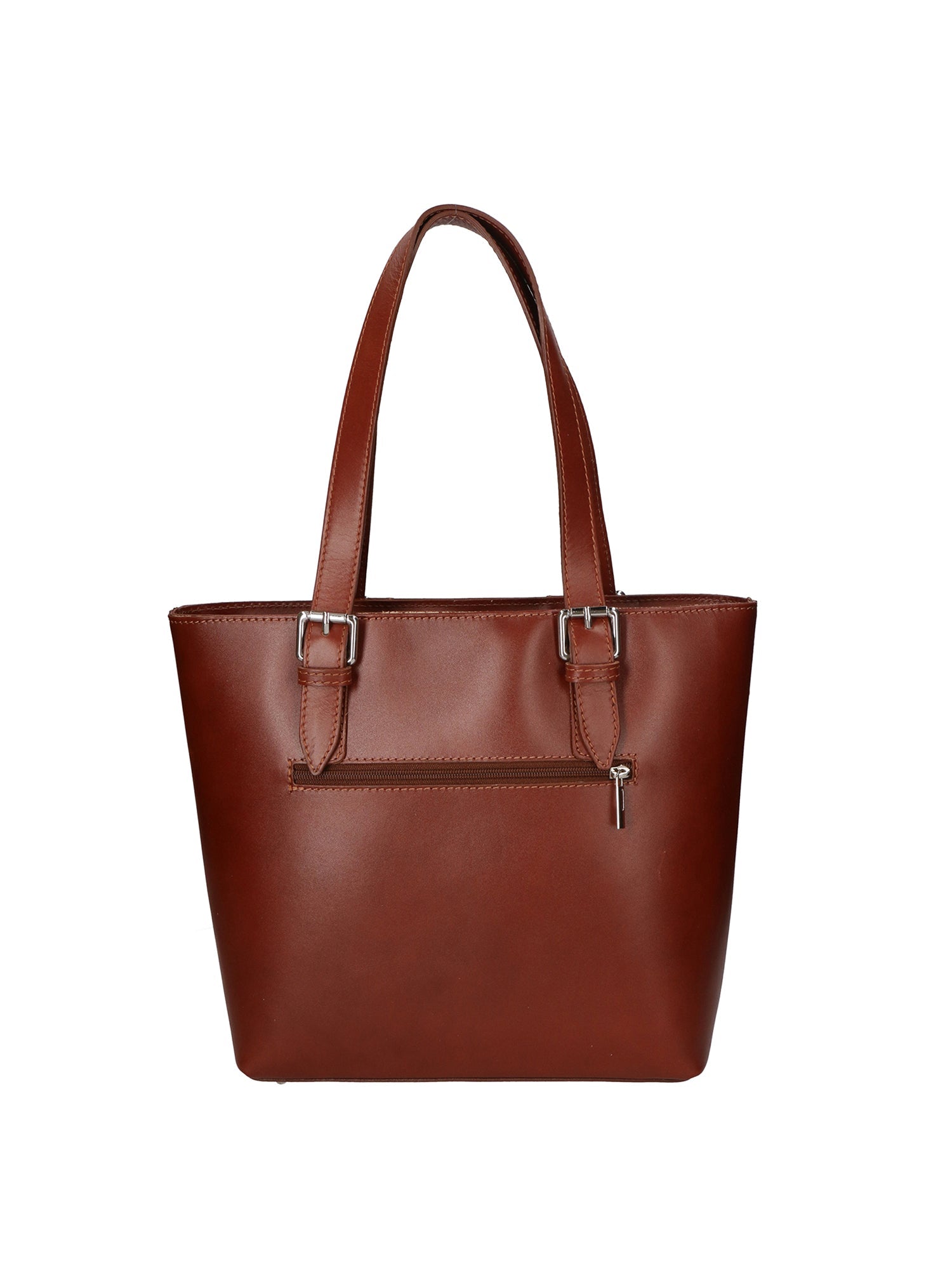 Farah Borsa a mano da donna 100% pelle 9055-MARRONE Chiara Ferretti