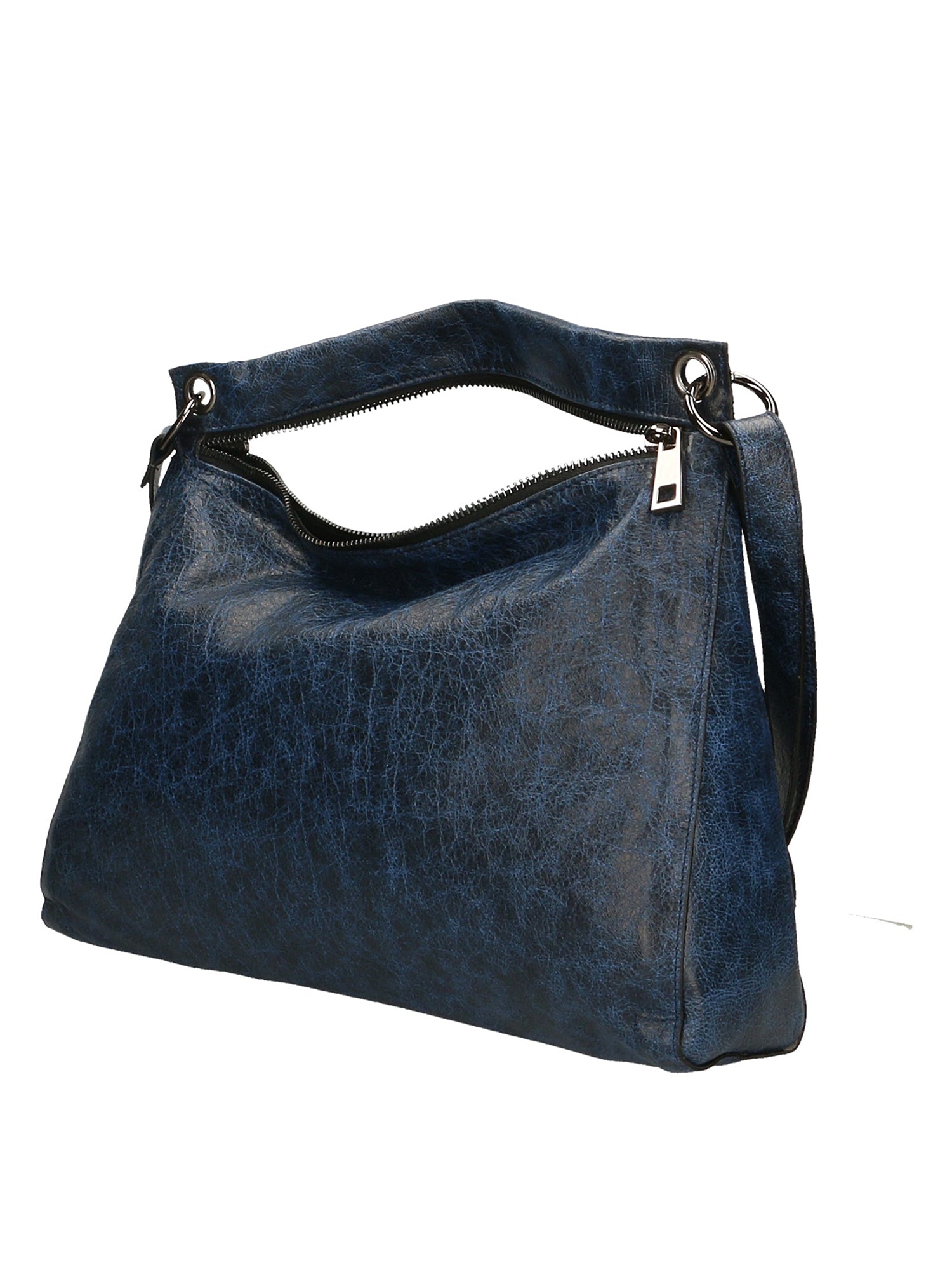 Ondina Borsa a spalla da donna Vera pelle 6569-BLU BLUE Chiara Ferretti