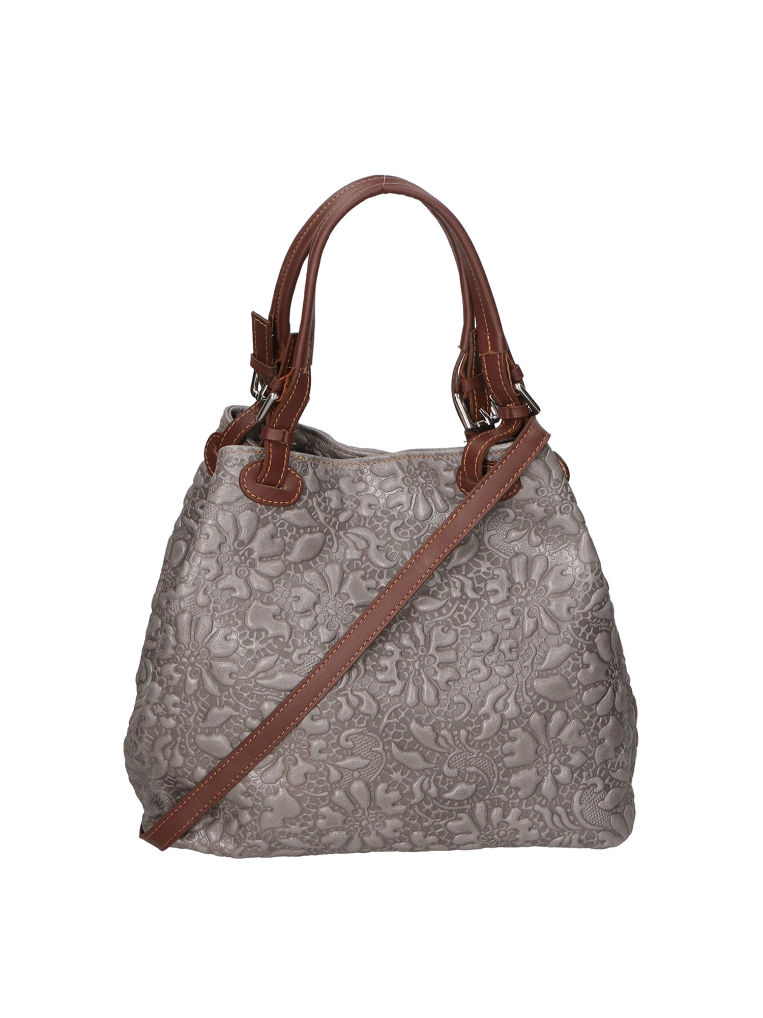 Elenia Borsa a mano da donna Vera pelle 80049-018 GRIGIO MEDIO Chiara Ferretti