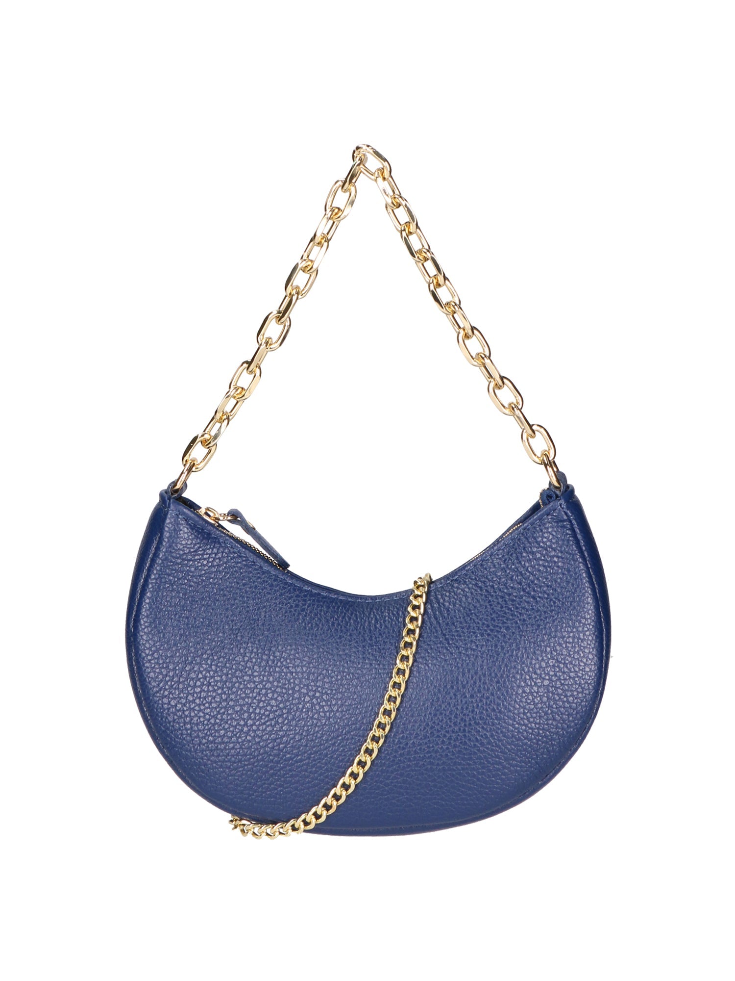 Loreta Borsa a spalla da donna Vera pelle 06511-D24 BLU JEANS Chiara Ferretti