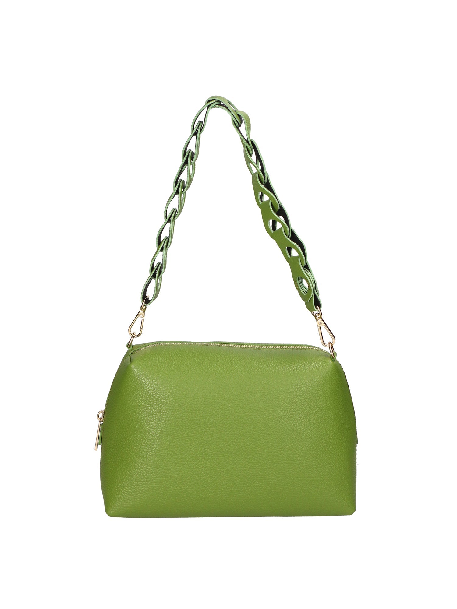 Livia Damen-Schultertasche aus echtem Leder, hergestellt in Italien, 16 x 26 x 9 cm