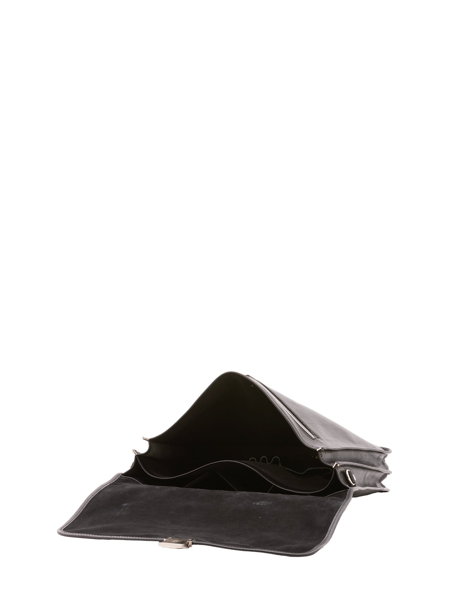 Borsa a mano unisex in vera pelle Made in Italy 4017-NERO Alessia Firenze