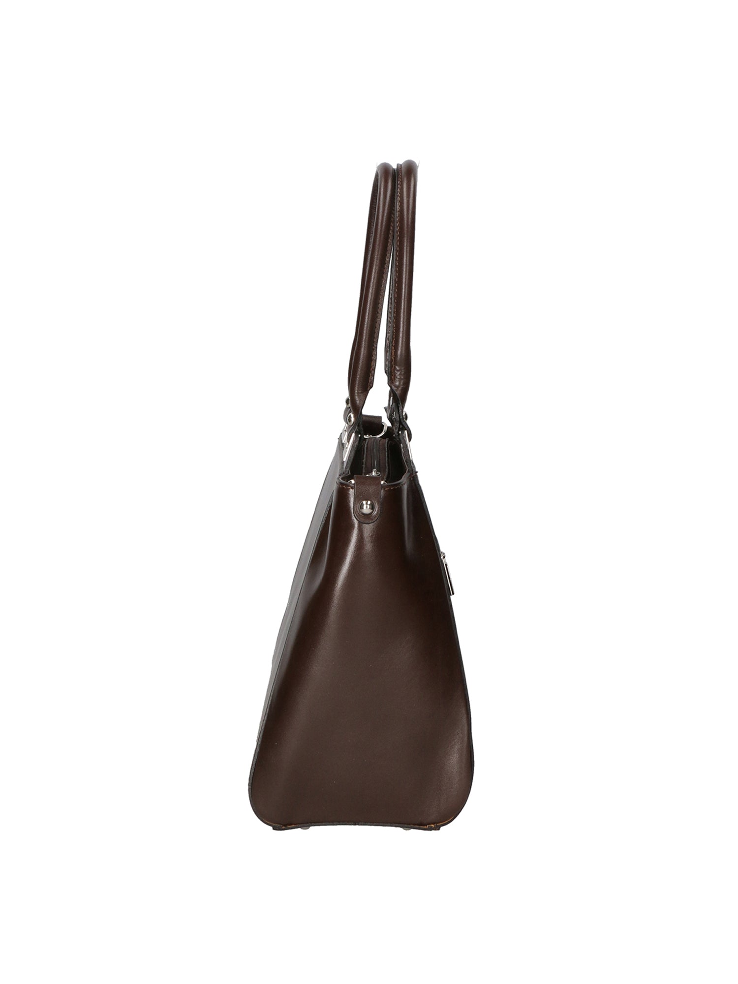 Fatima Borsa a mano da donna 100% pelle 9060-TMORO DARK BROWN Chiara Ferretti