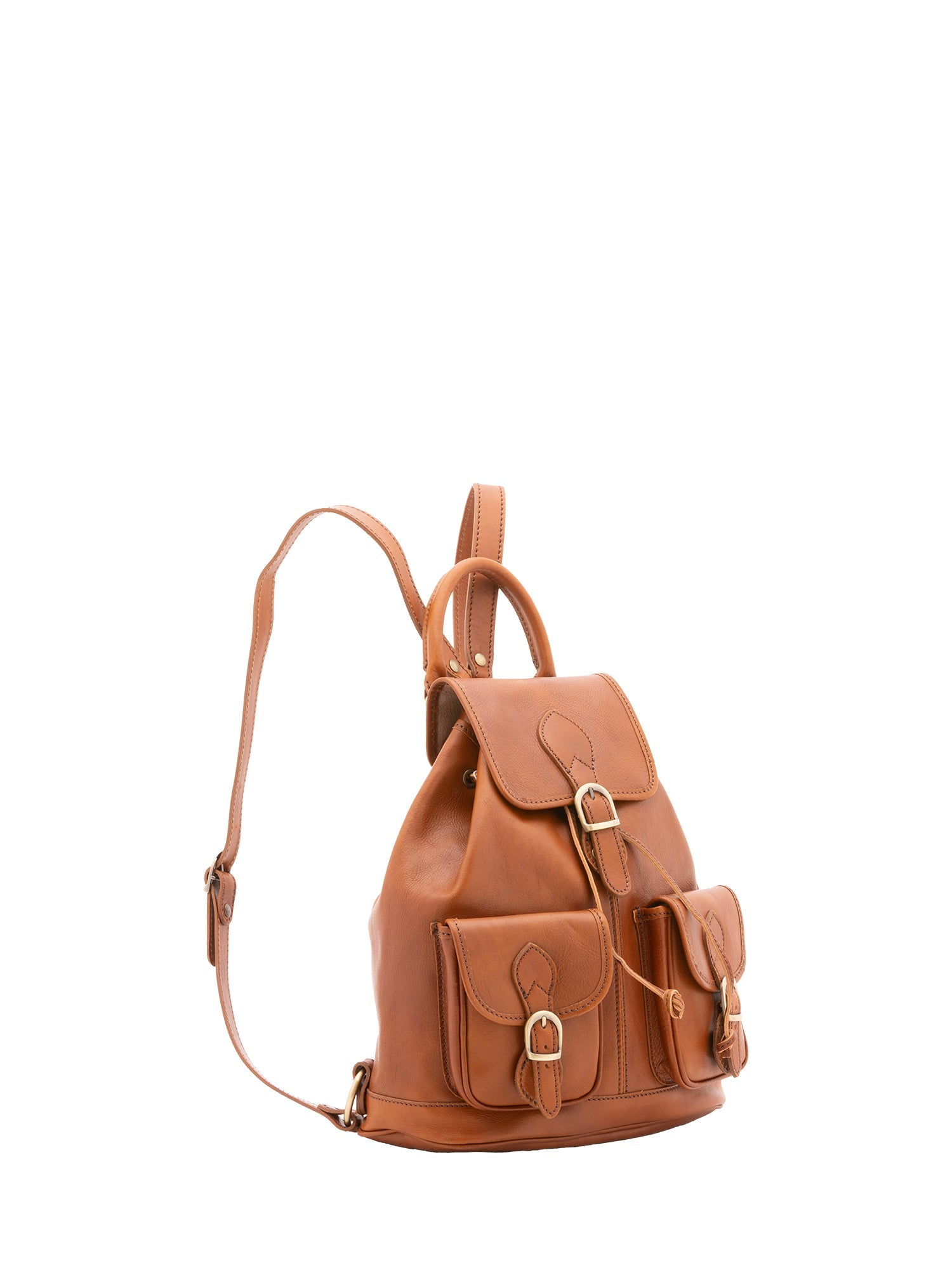 Zaino in vera pelle unisex Made in Italy 4030-MIELE Alessia Firenze