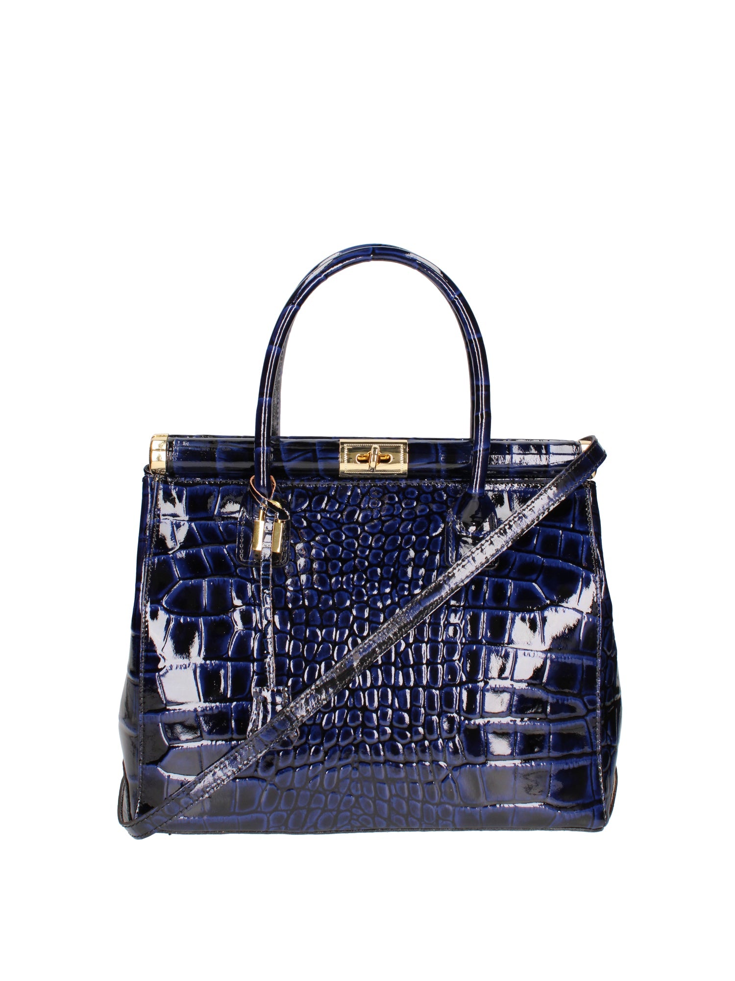 Delfina Borsa a mano da donna Vera pelle 7742-C26 BLU SCURO Chiara Ferretti