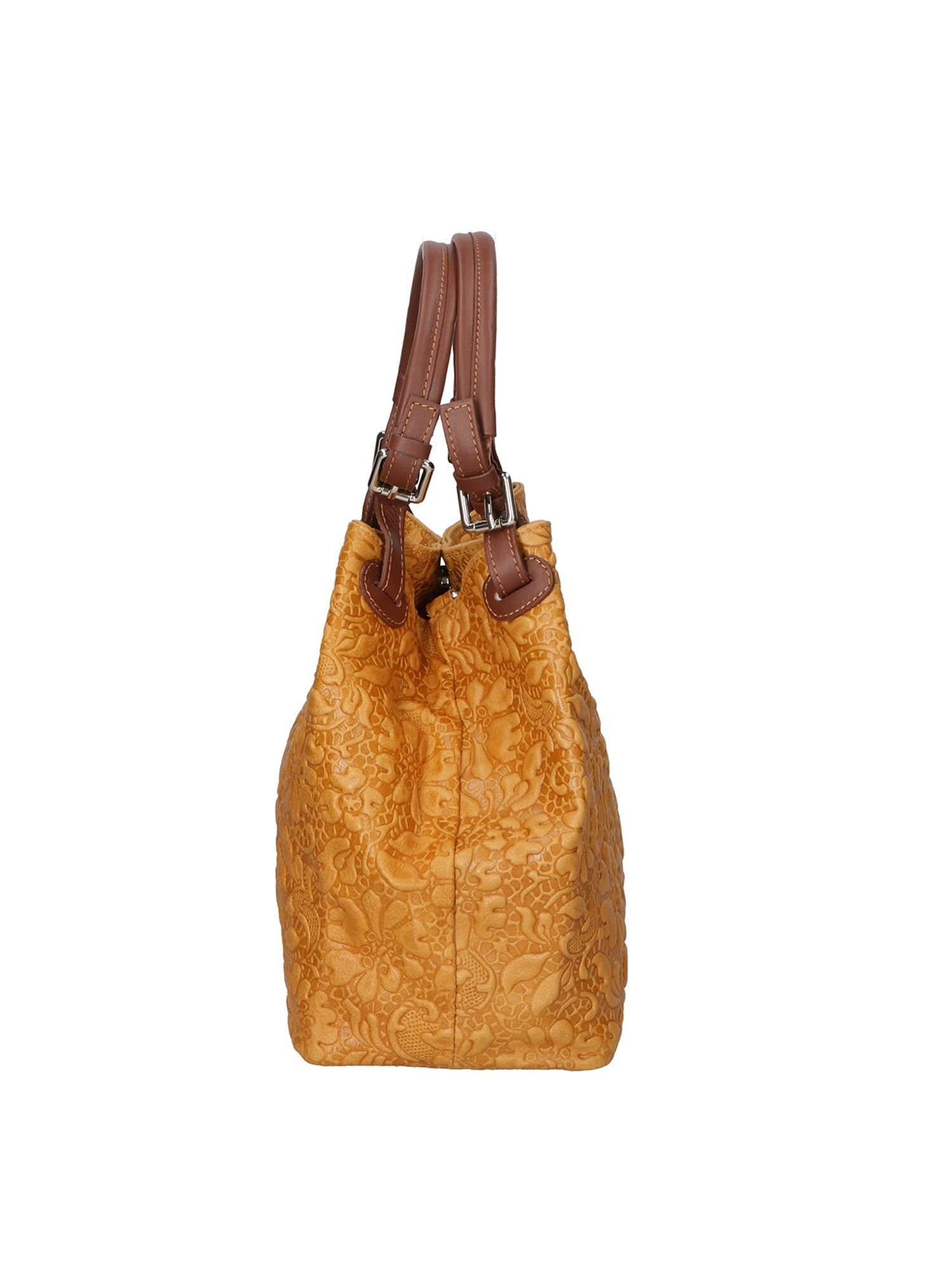 Elenia Borsa a mano da donna Vera pelle 80049-031 CUOIO SCURO Chiara Ferretti