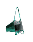 Genny Damen-Schultertasche aus echtem Leder, hergestellt in Italien, 36 x 40 x 11 cm