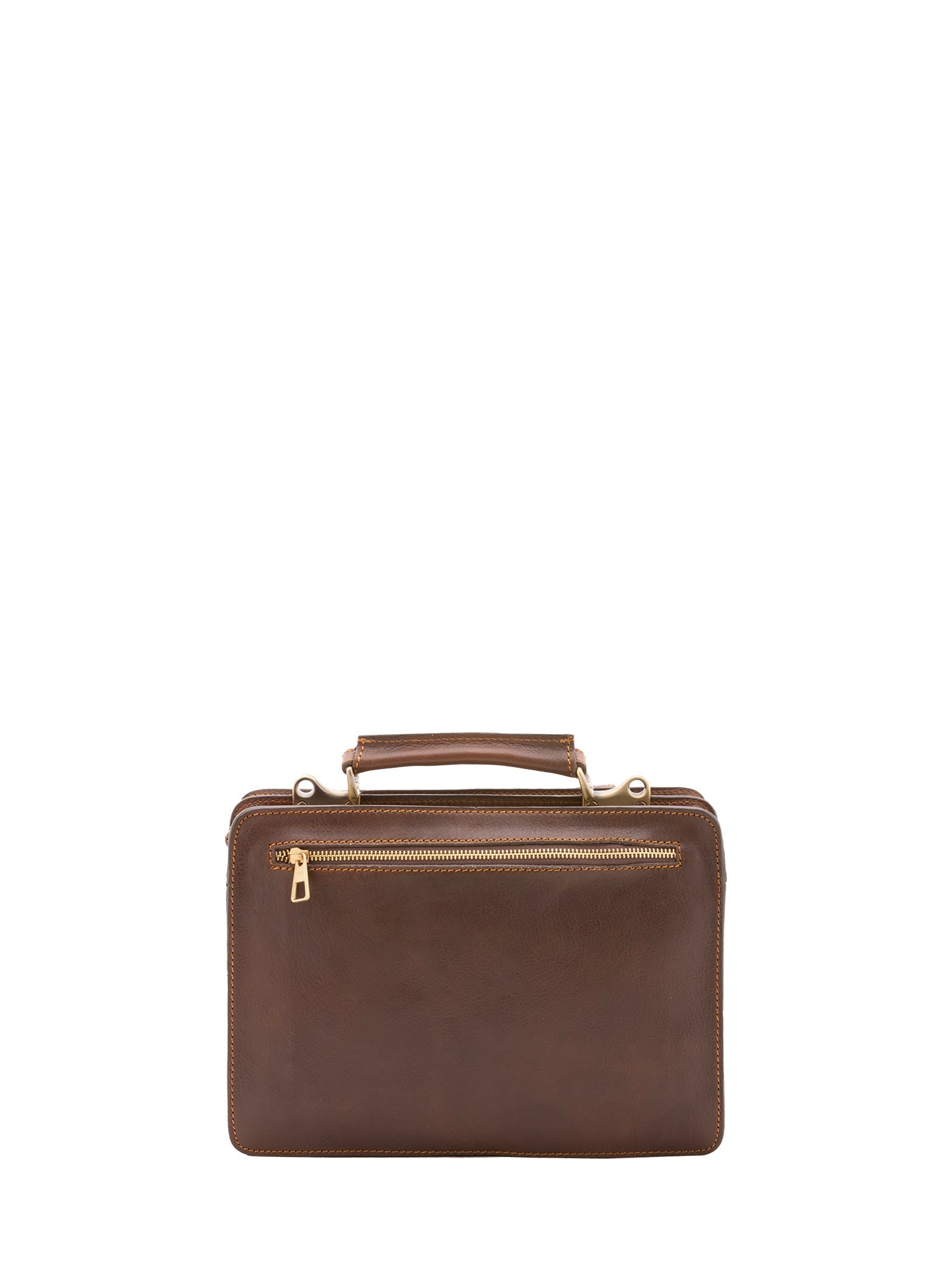 Borsa a mano unisex in vera pelle Made in Italy 4506-TESTA DI MORO Alessia Firenze