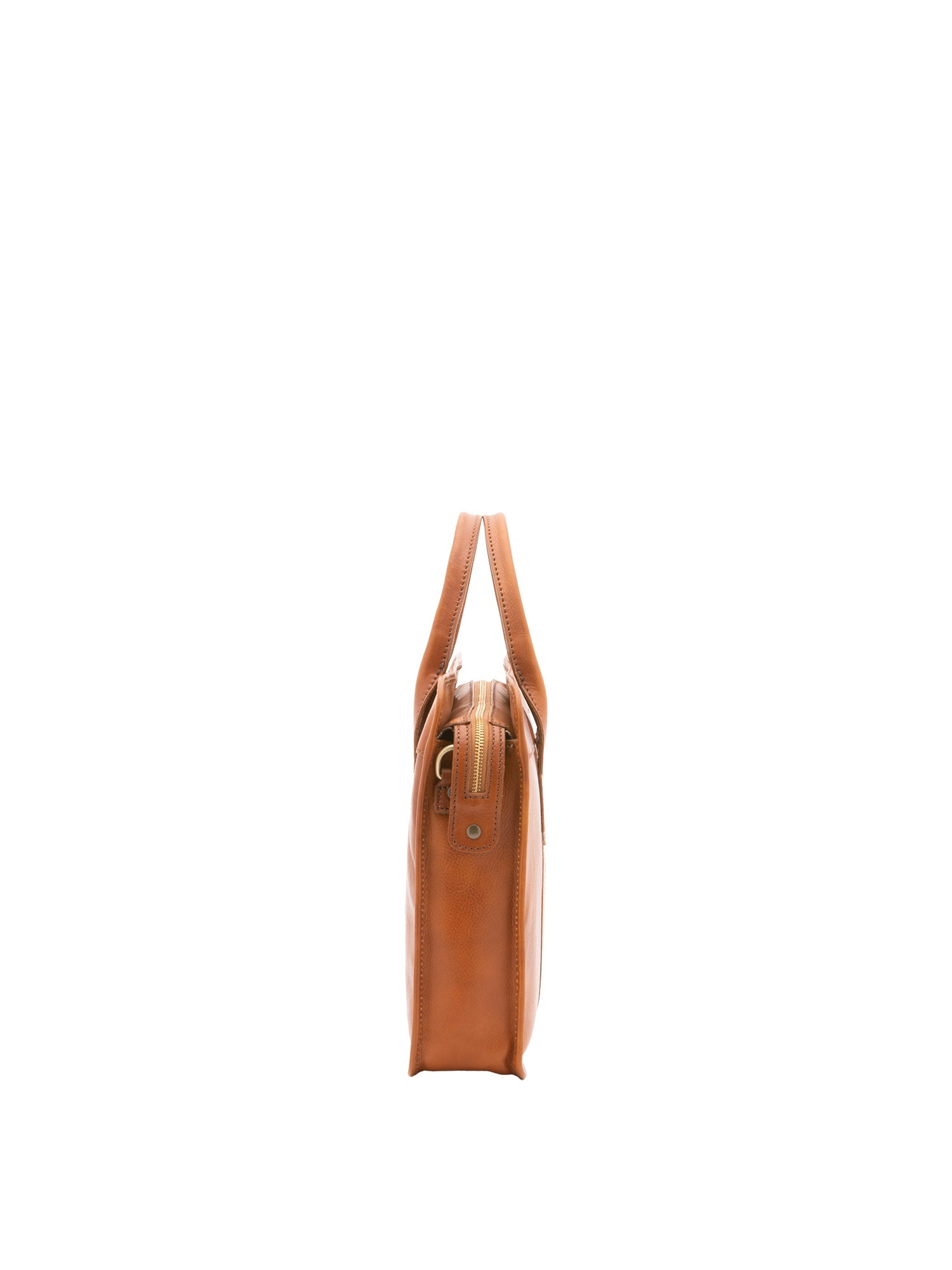 Borsa a mano unisex vera pelle Made in Italy 4454-MIELE Alessia Firenze