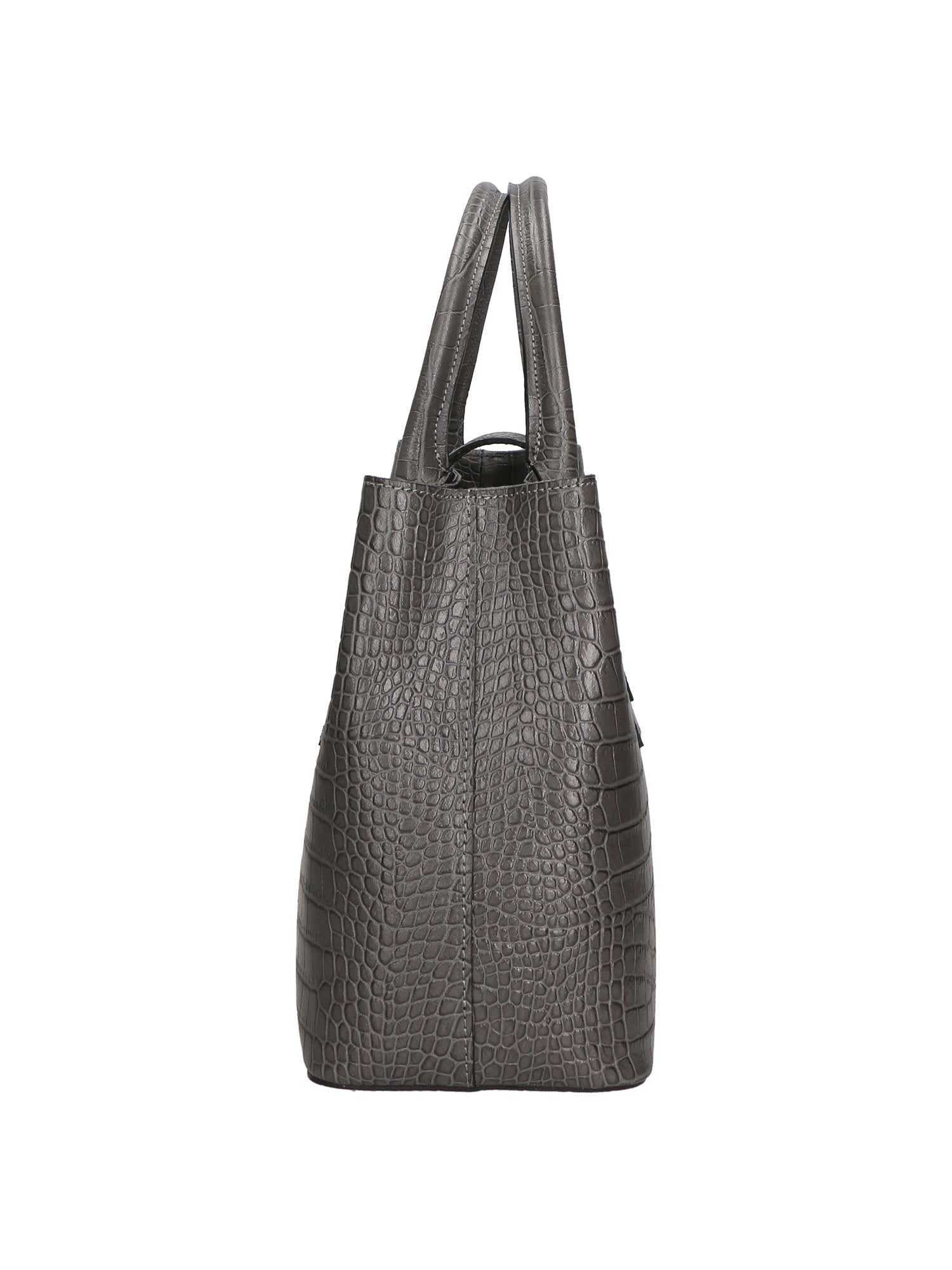 Letizia Borsa a mano da donna Pelle stampata croco 06542-GRIGIO SCURO Chiara Ferretti