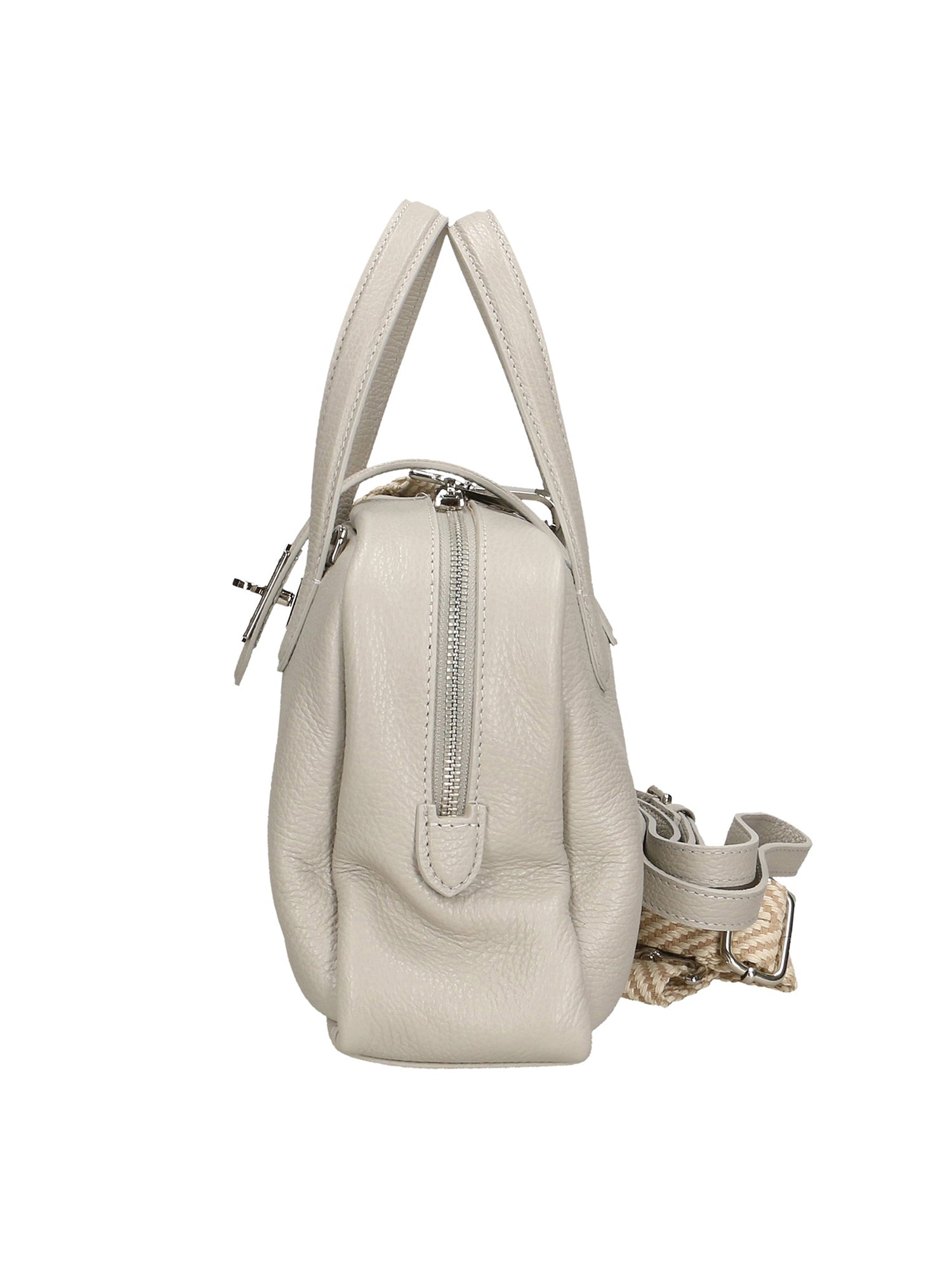 Orietta Borsa a mano da donna Vera pelle 01669-D86 GRIGIO PERLA PEARL GREY Chiara Ferretti