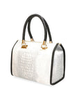 Edna Borsa a bauletto da donna Pelle e camoscio stampato croco 80044-018 GRIGIO MEDIO Chiara Ferretti