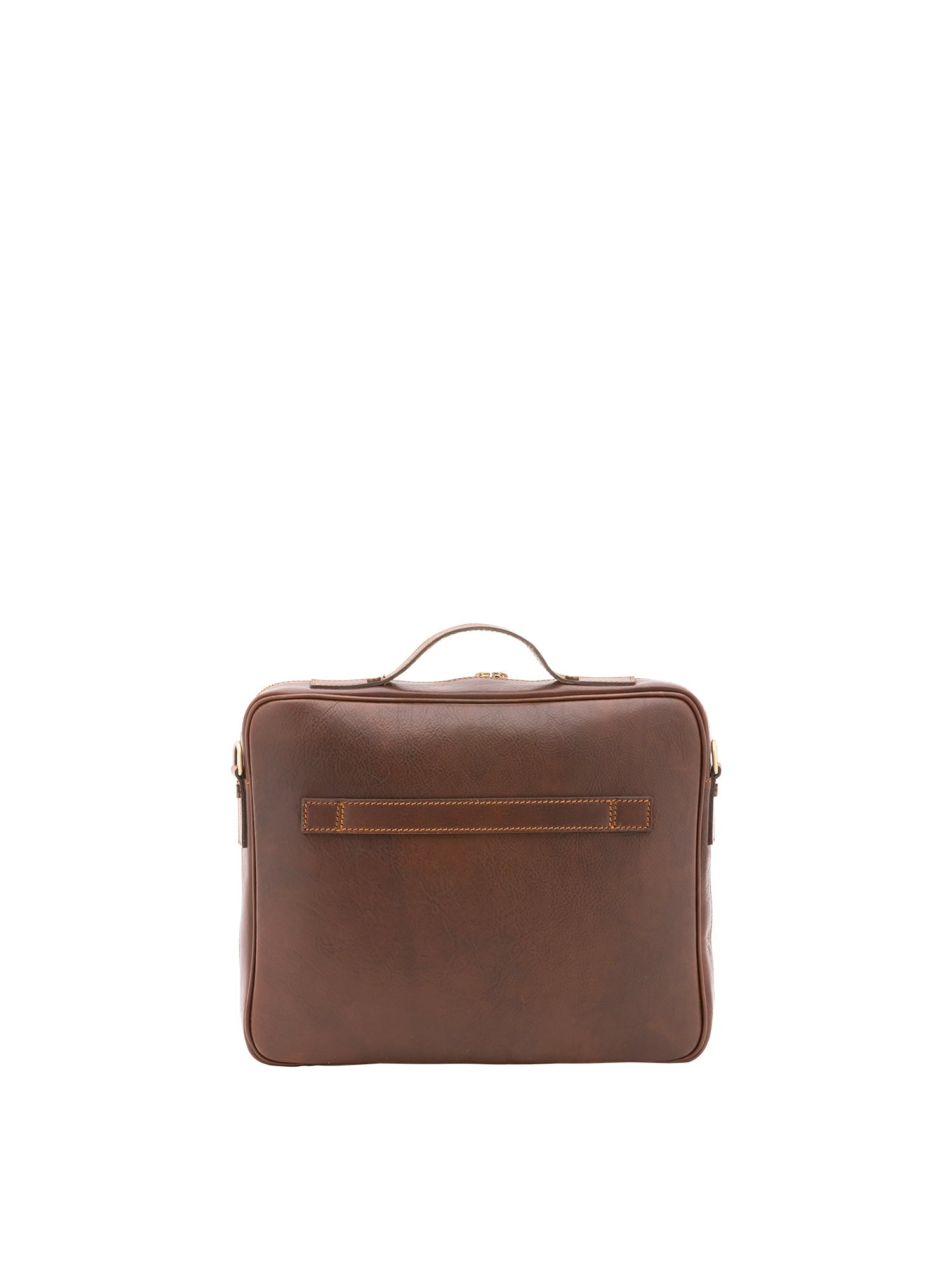Borsa a mano unisex in vera pelle Made in Italy 4542-TESTA DI MORO Alessia Firenze