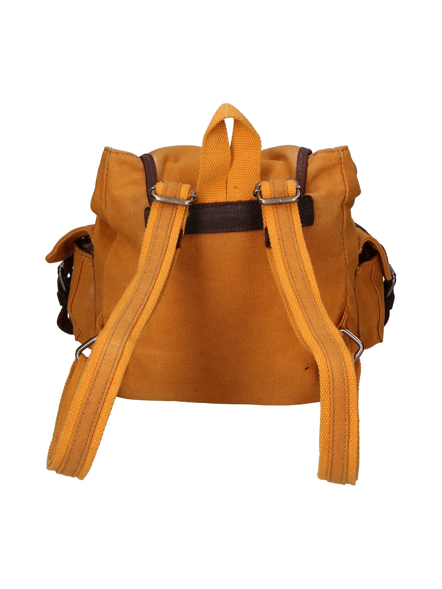 Micaela ZG3006-CUOIO COGNAC Zaino unisex in canvas e vera pelle Chiara Ferretti