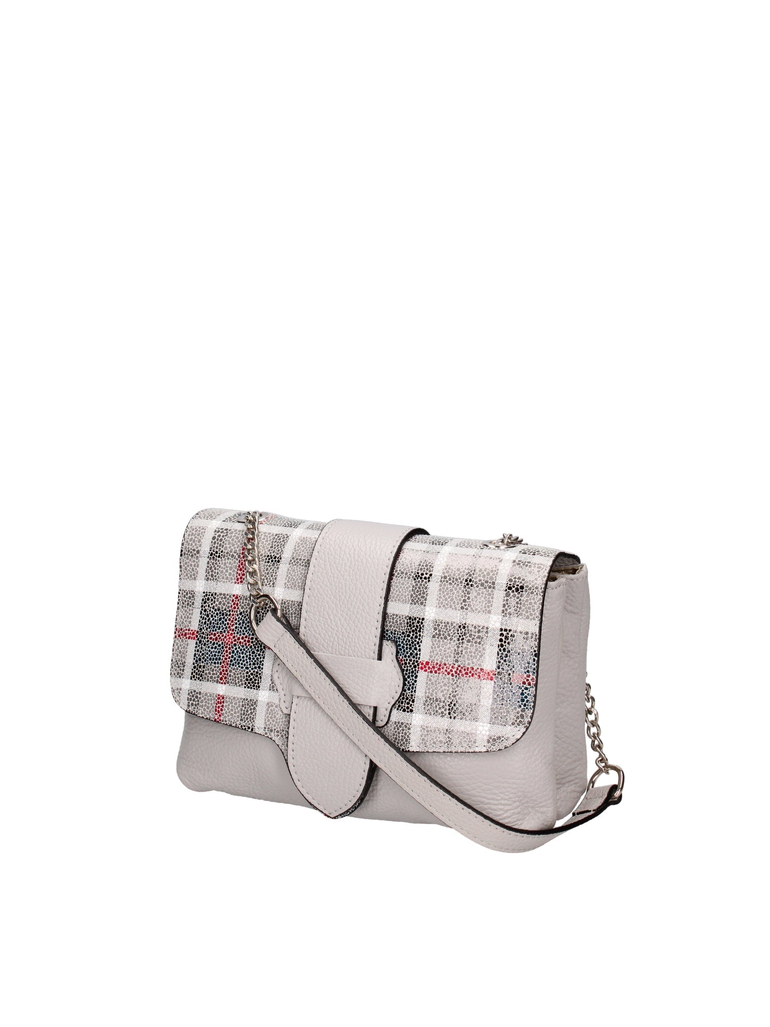 Caelia Borsa a tracolla da donna Vera pelle 194942-GRIGIO+NERO Chiara Ferretti